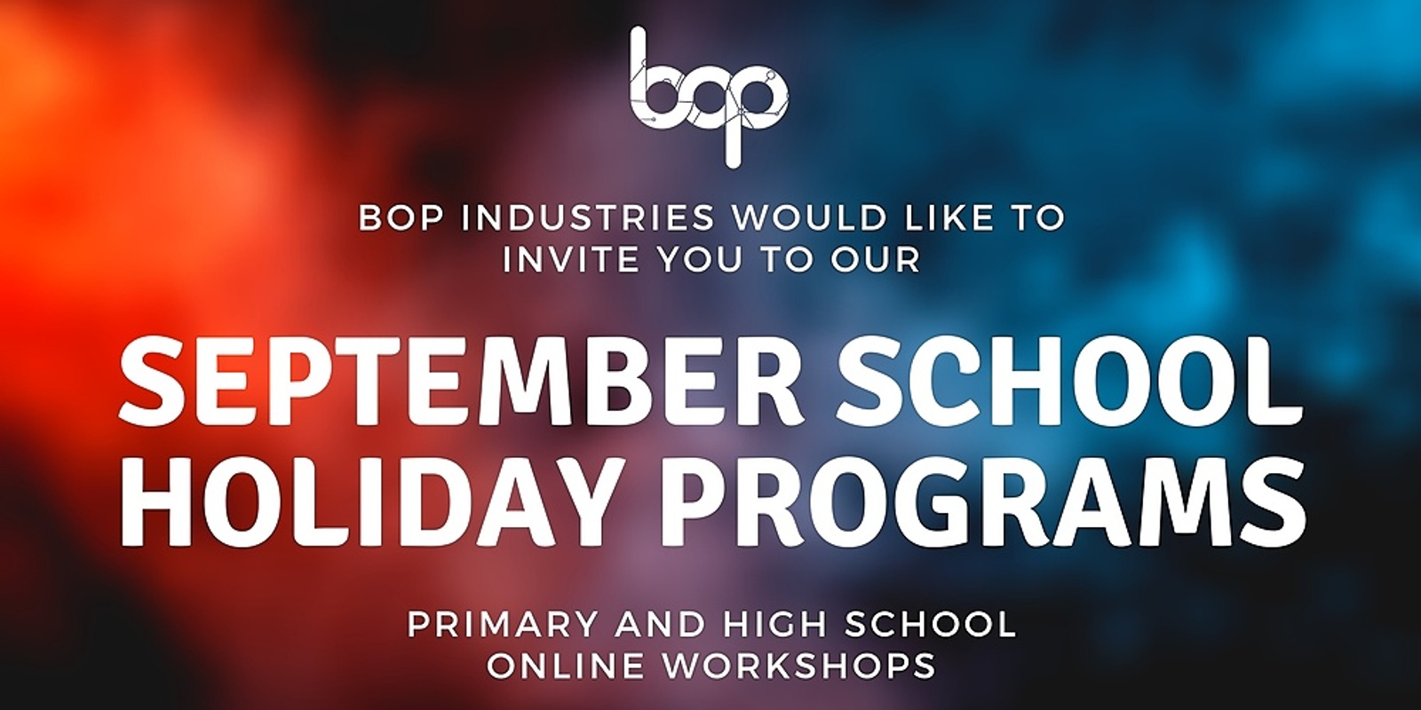 Banner image for September School Holiday Online Workshops