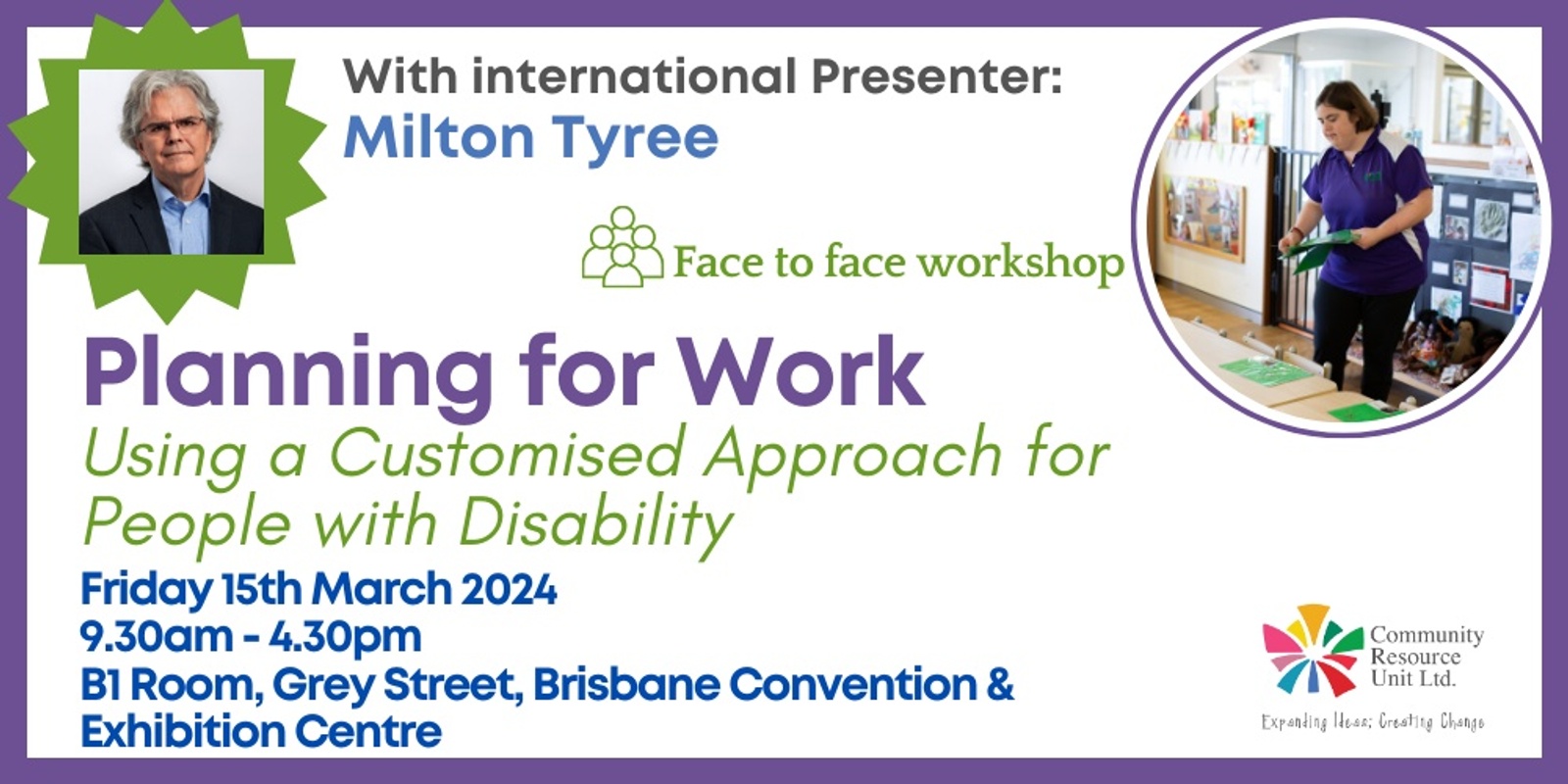 Banner image for Planning for Work Using a Customised Approach for People with Disability