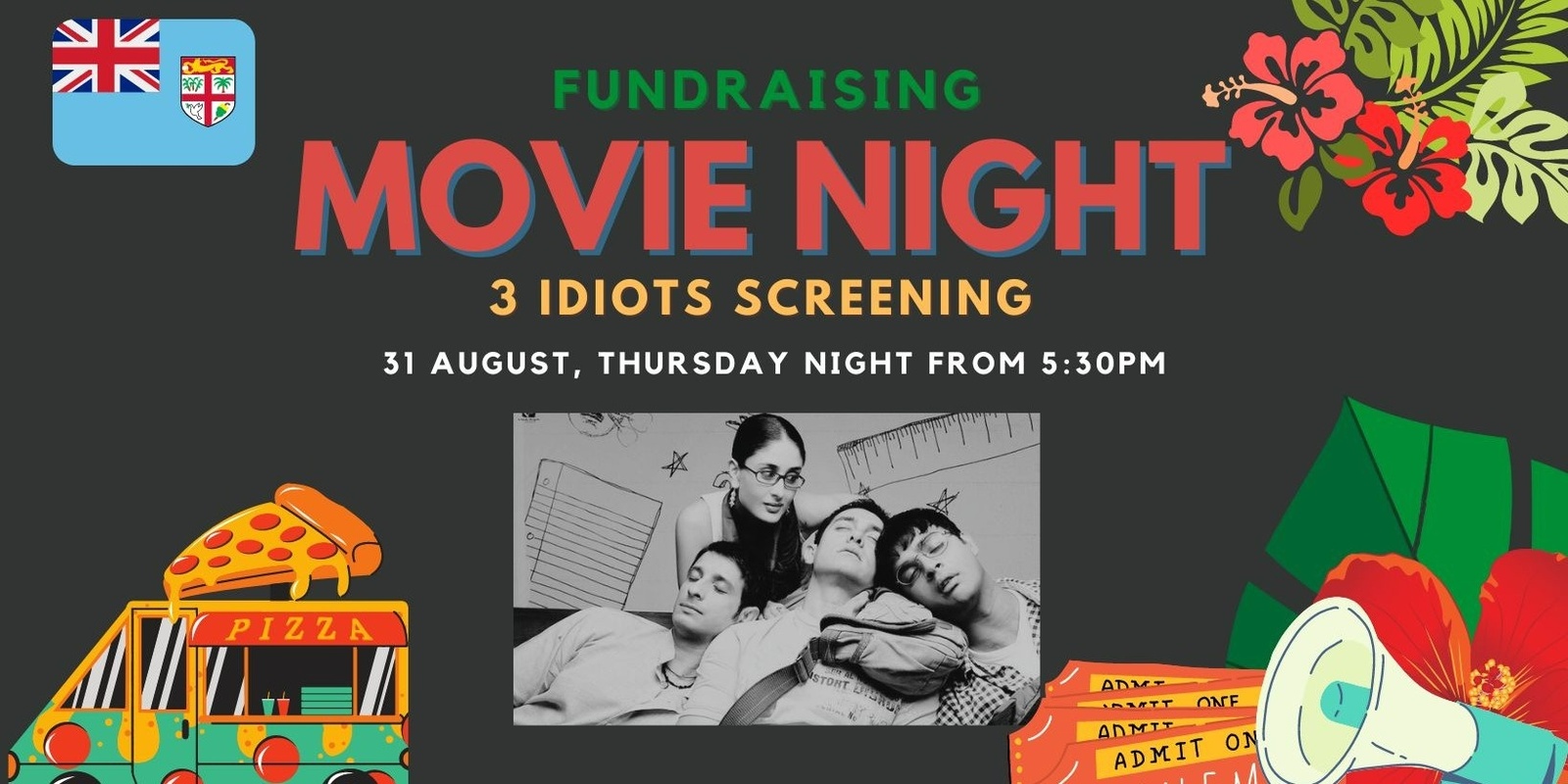 Banner image for 3 Idiots - Movie Night Fundraiser 