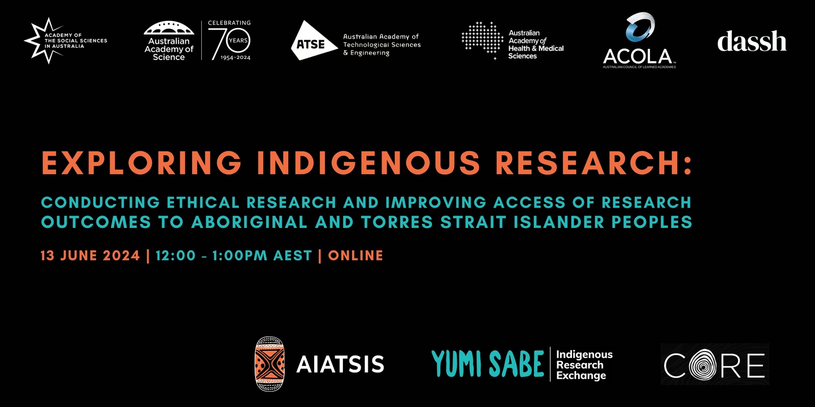 Banner image for Exploring Indigenous Research: Conducting ethical research and improving access of research outcomes to Aboriginal and Torres Strait Islander peoples