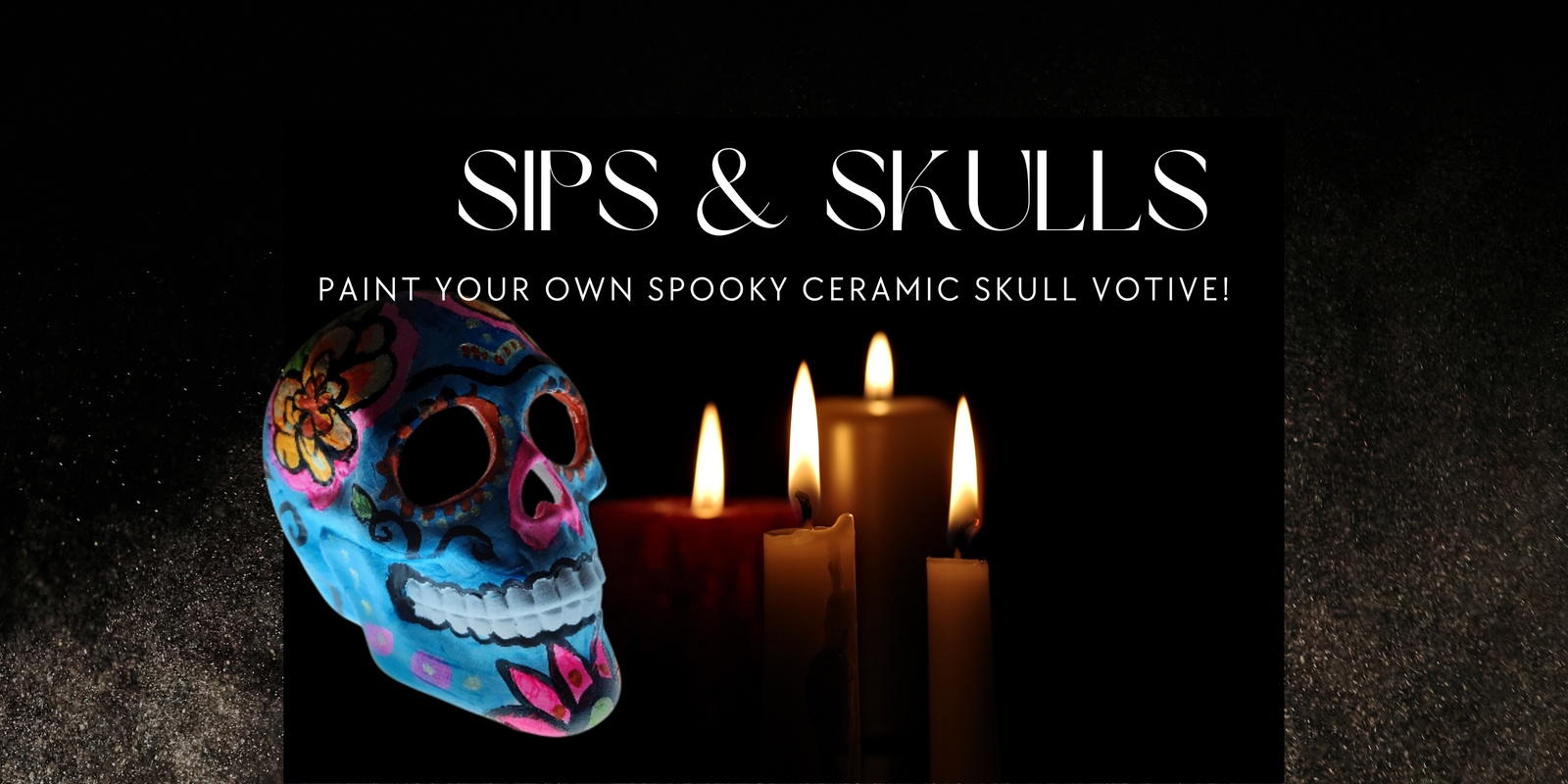 Banner image for Spooky Skull Votive Painting!