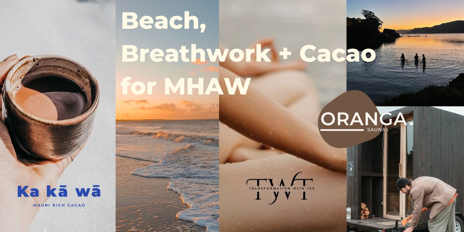 Banner image for Beach, Breathwork + Cacao for MHAW