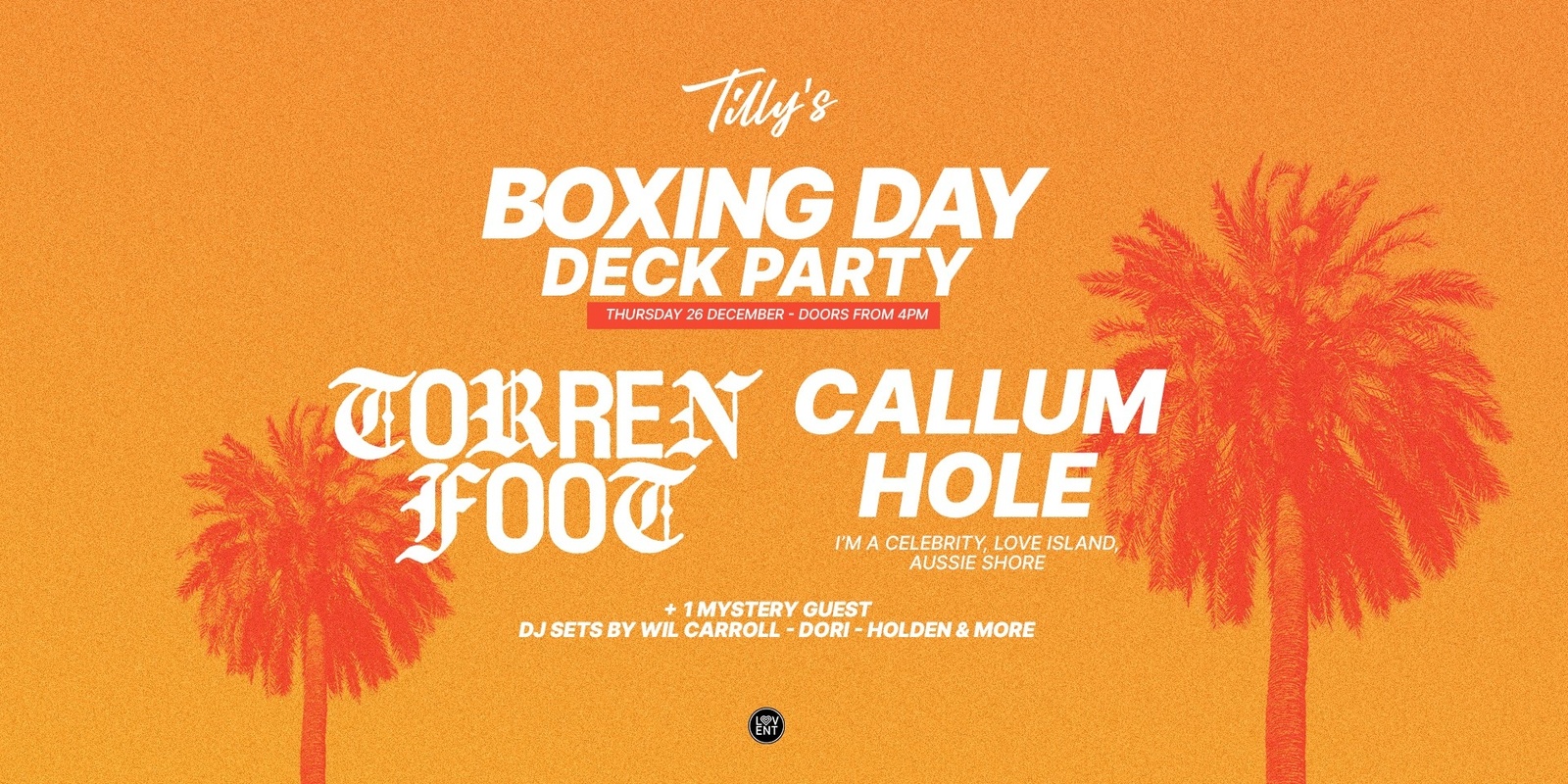 Banner image for Tilly's Boxing Day Deck Party feat: TORREN FOOT + Callum Hole