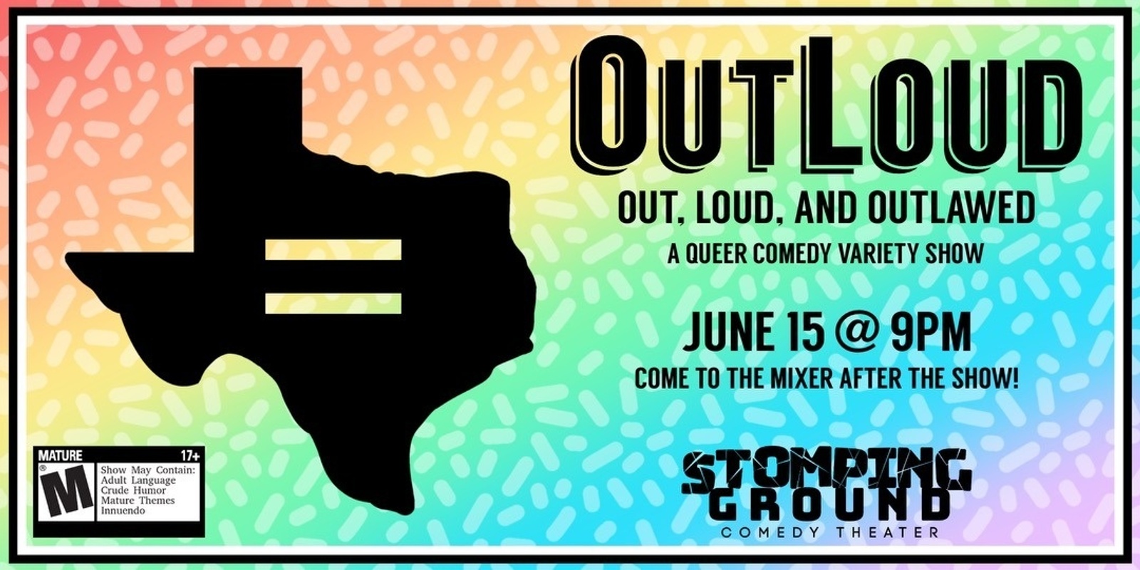 Banner image for OUTLOUD: Out, Loud, and Outlawed Queer Comedy Variety Show