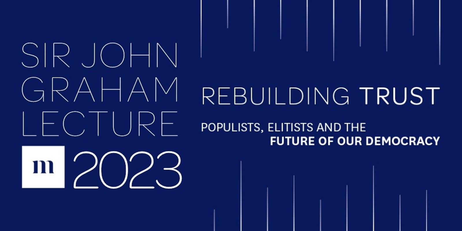 Banner image for Sir John Graham Lecture 2023