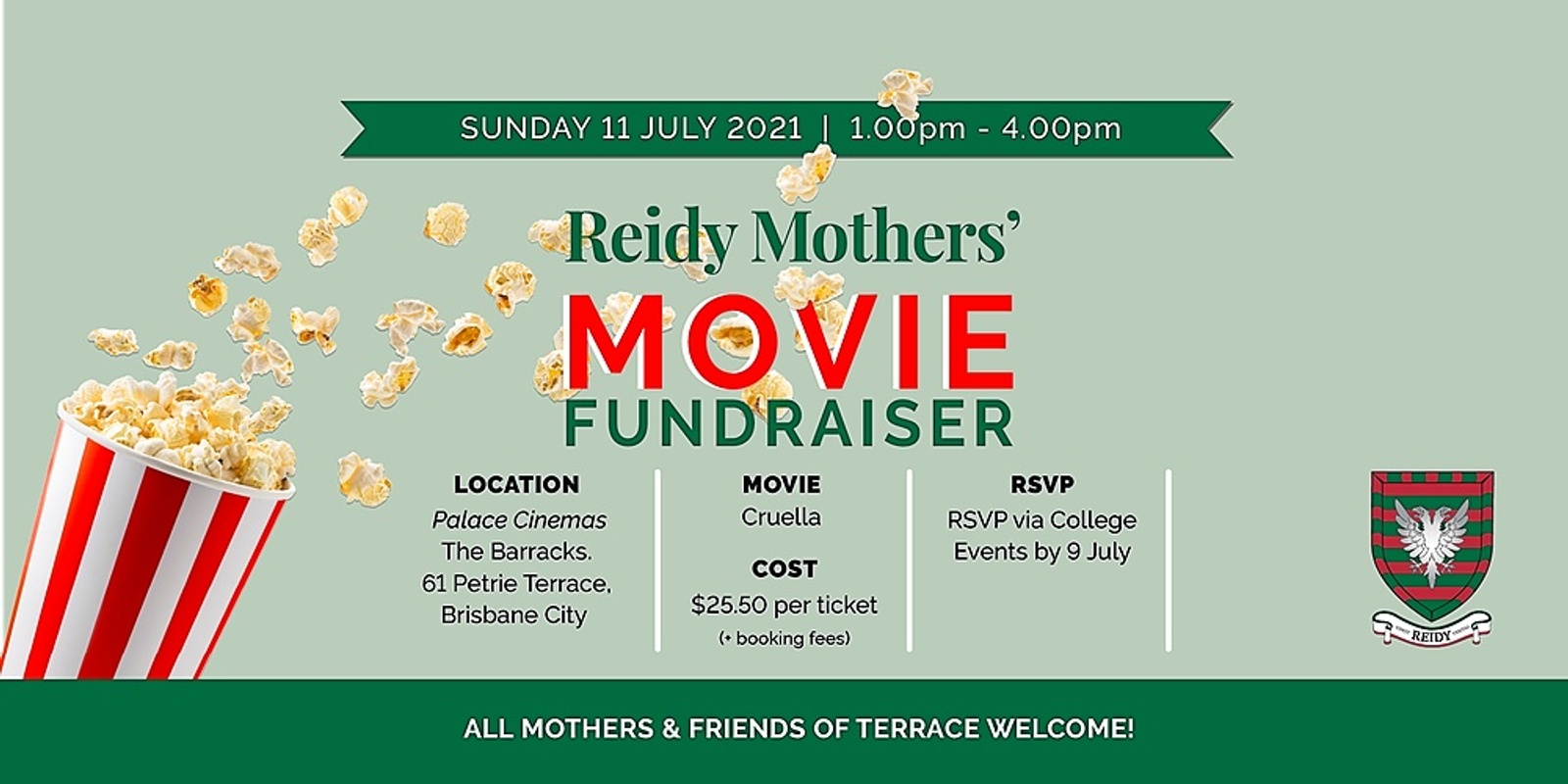 Banner image for Reidy House Mothers' Movie Fundraiser
