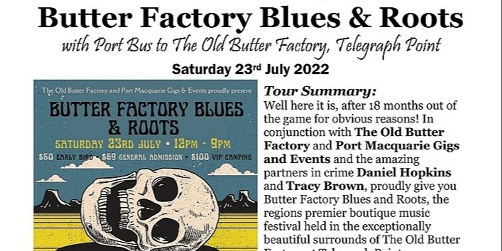 Banner image for Butter Factory Blues Transport