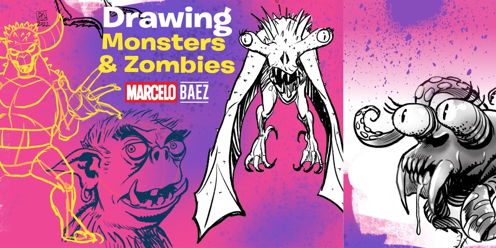 Banner image for Zine Fair: Drawing Monsters & Zombies with Marcelo Baez