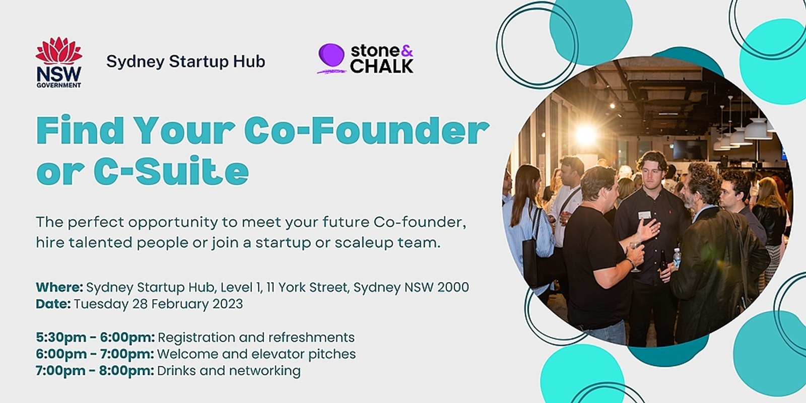Banner image for Find your Co-Founder or C-Suite