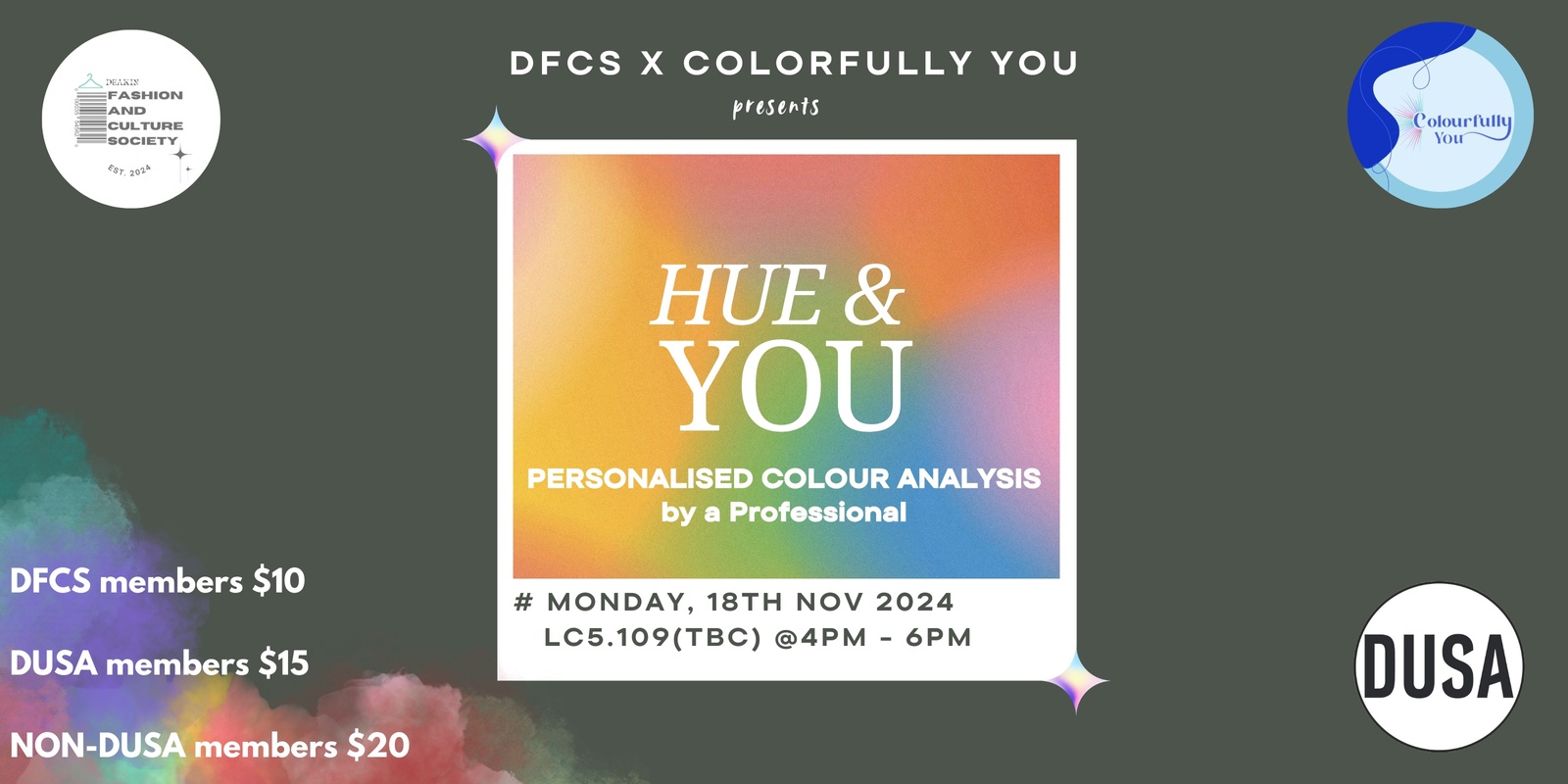 Banner image for Hue & You : Personalised Colour Analysis 