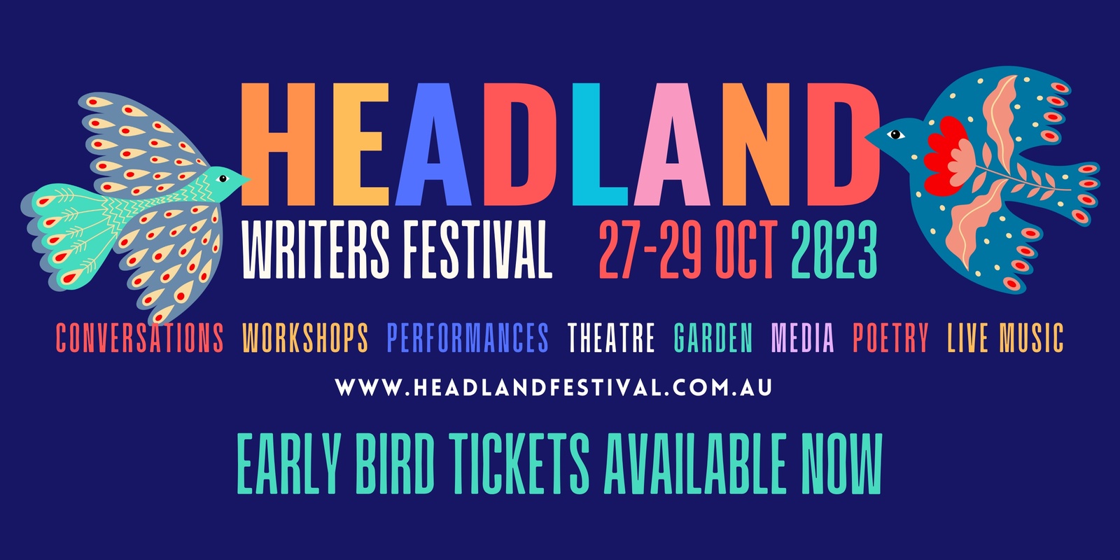 Banner image for Headland Writers Festival 2023 - EARLY BIRD WEEKEND PASS