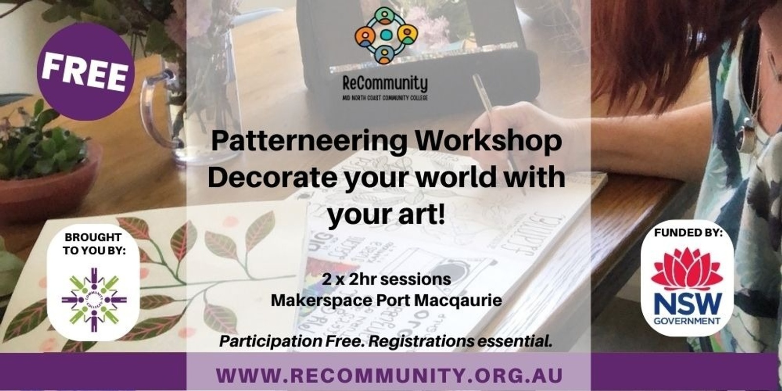 Banner image for Patterneering - Decorate your world with your art| PORT MACQUARIE