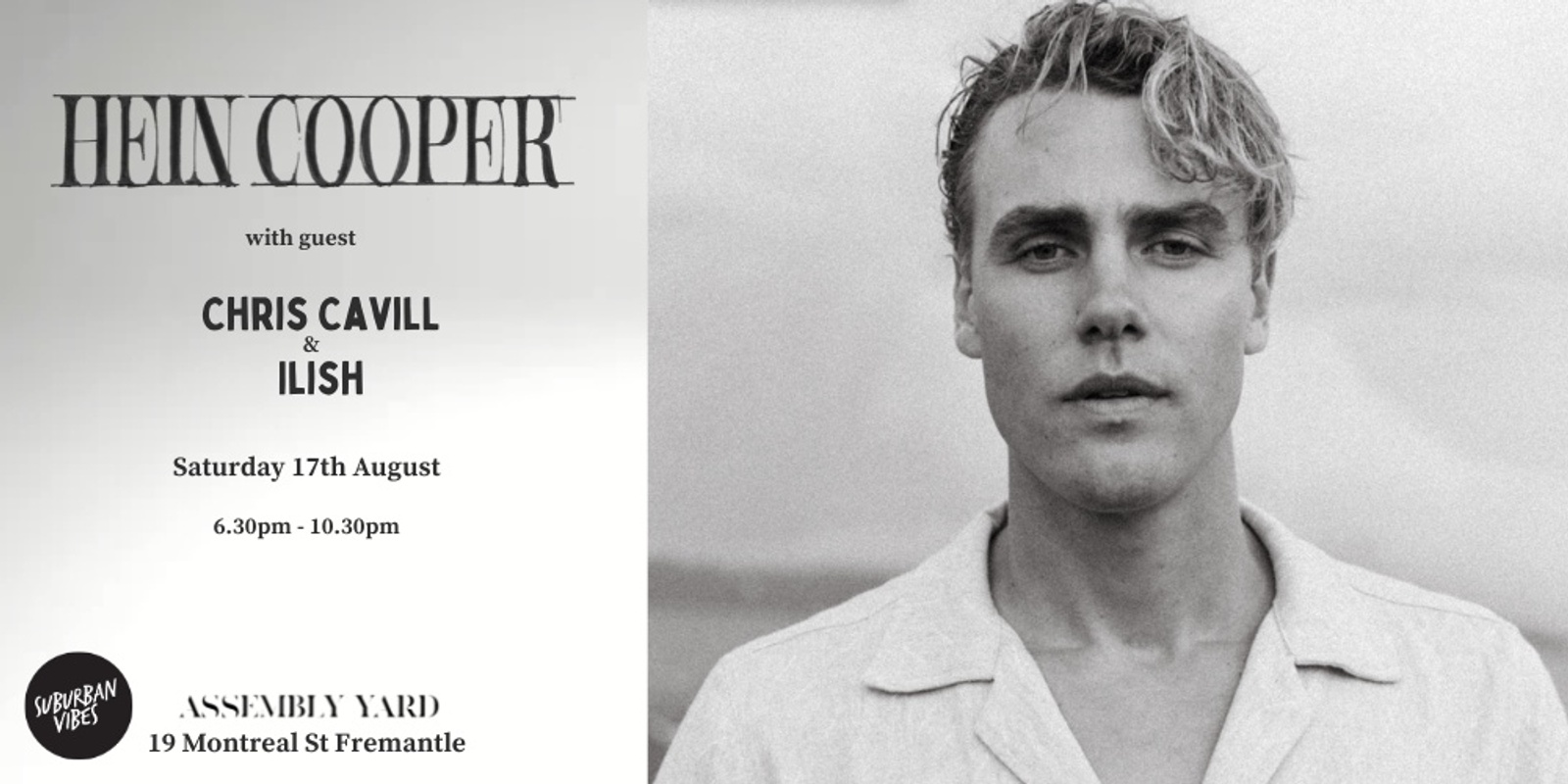 Banner image for Suburban Vibes Presents - Hein Cooper 'Winter Tour' w/ Guest Chris Cavill