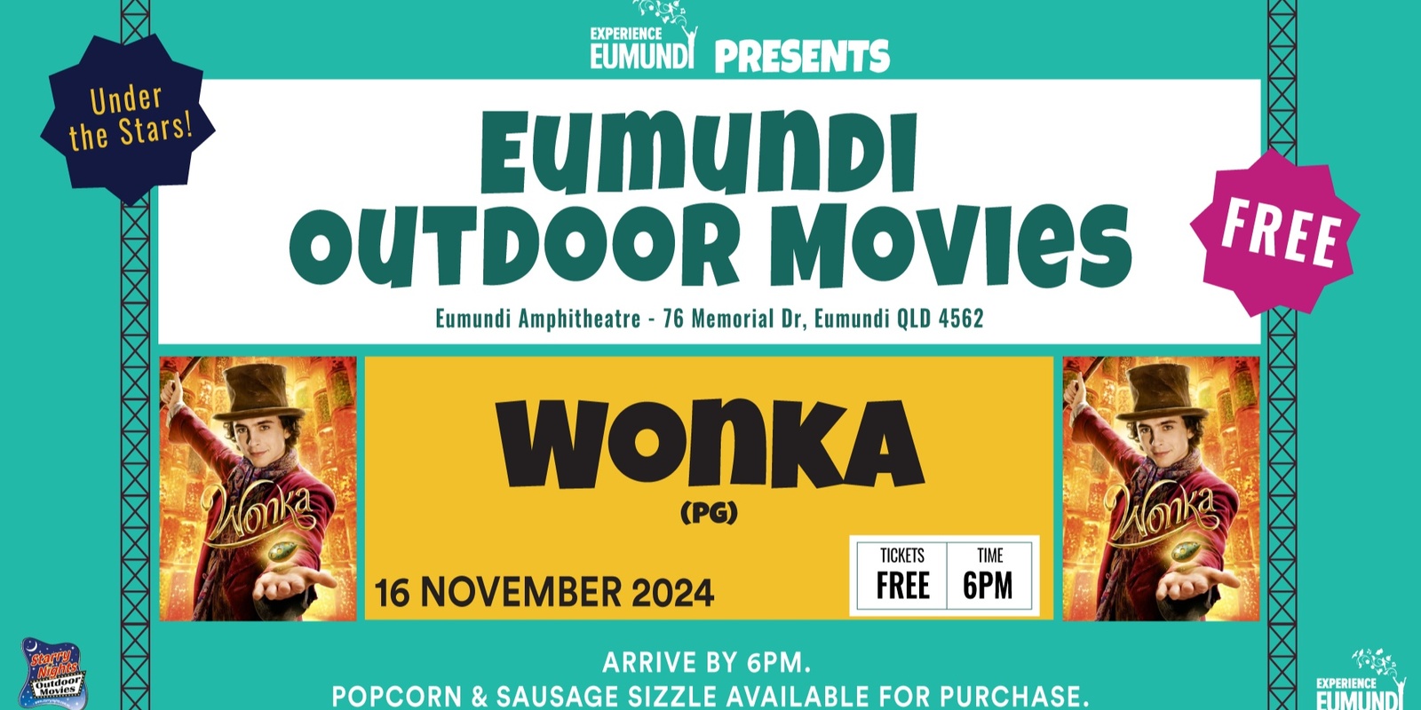 Banner image for Eumundi FREE Outdoor Movies - WONKA