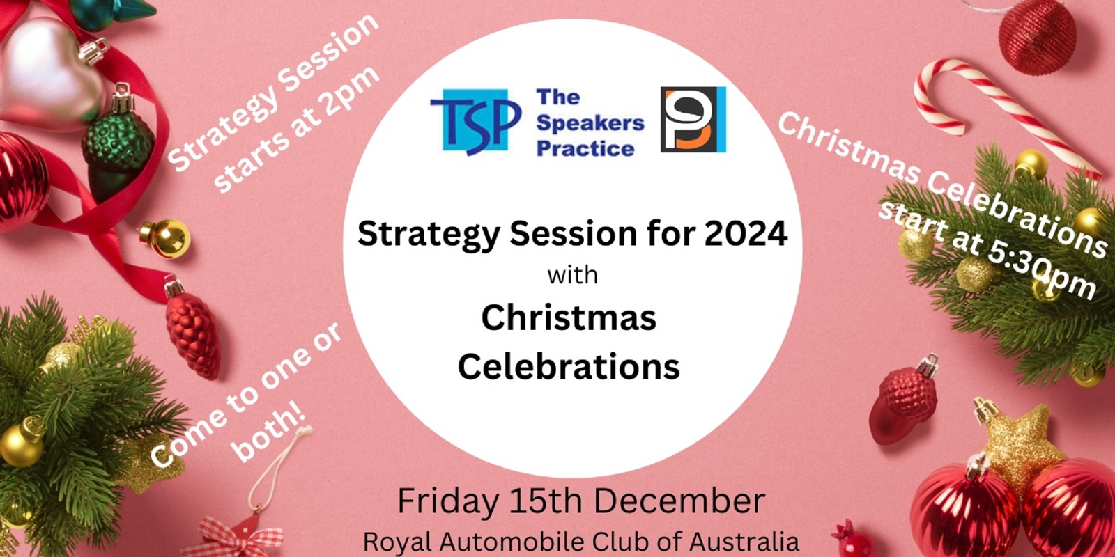 Banner image for Strategy Session for 2024 and Christmas Celebrations 