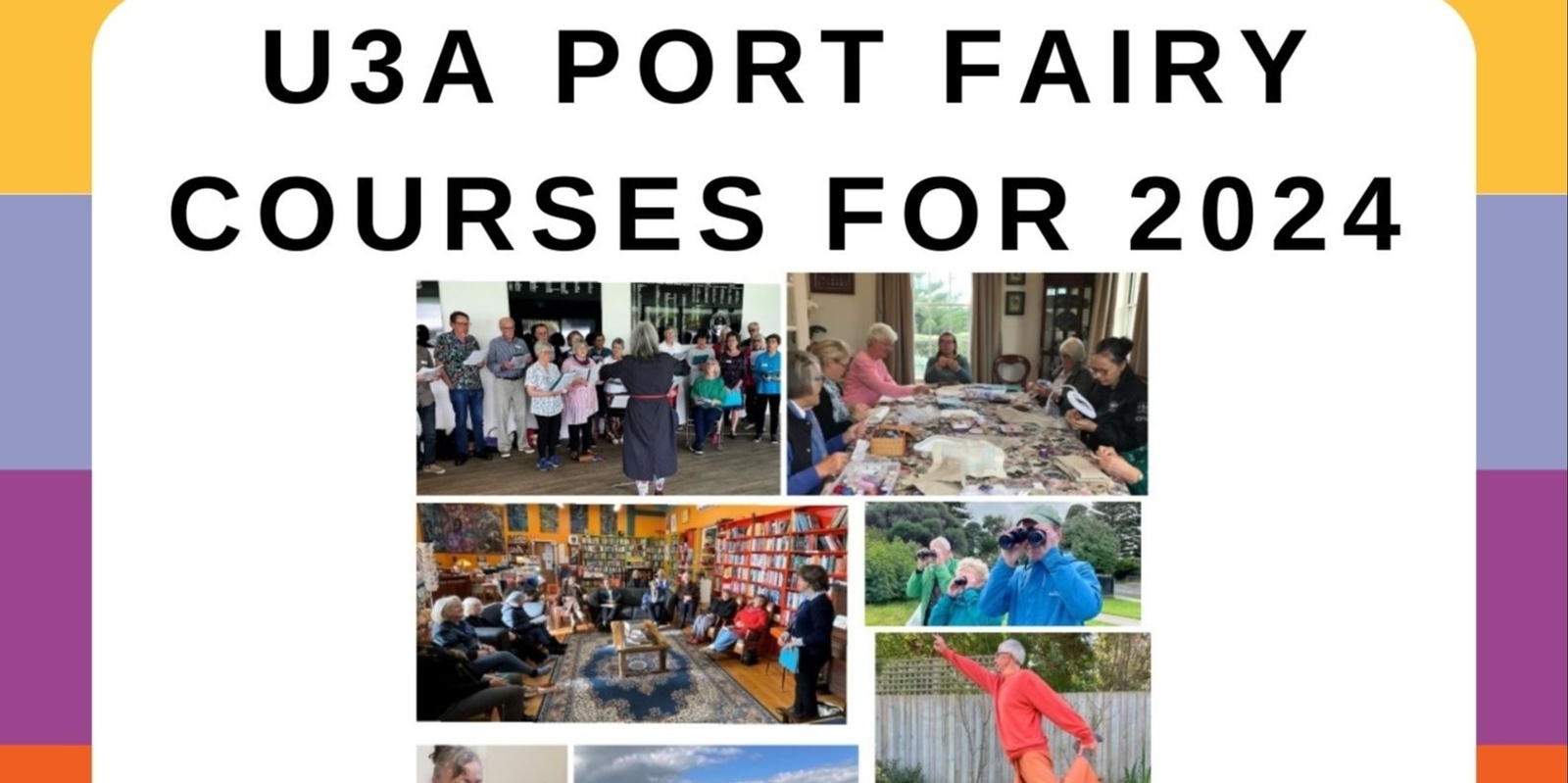 U3A Port Fairy Courses for 2024 Port Fairy Library Humanitix