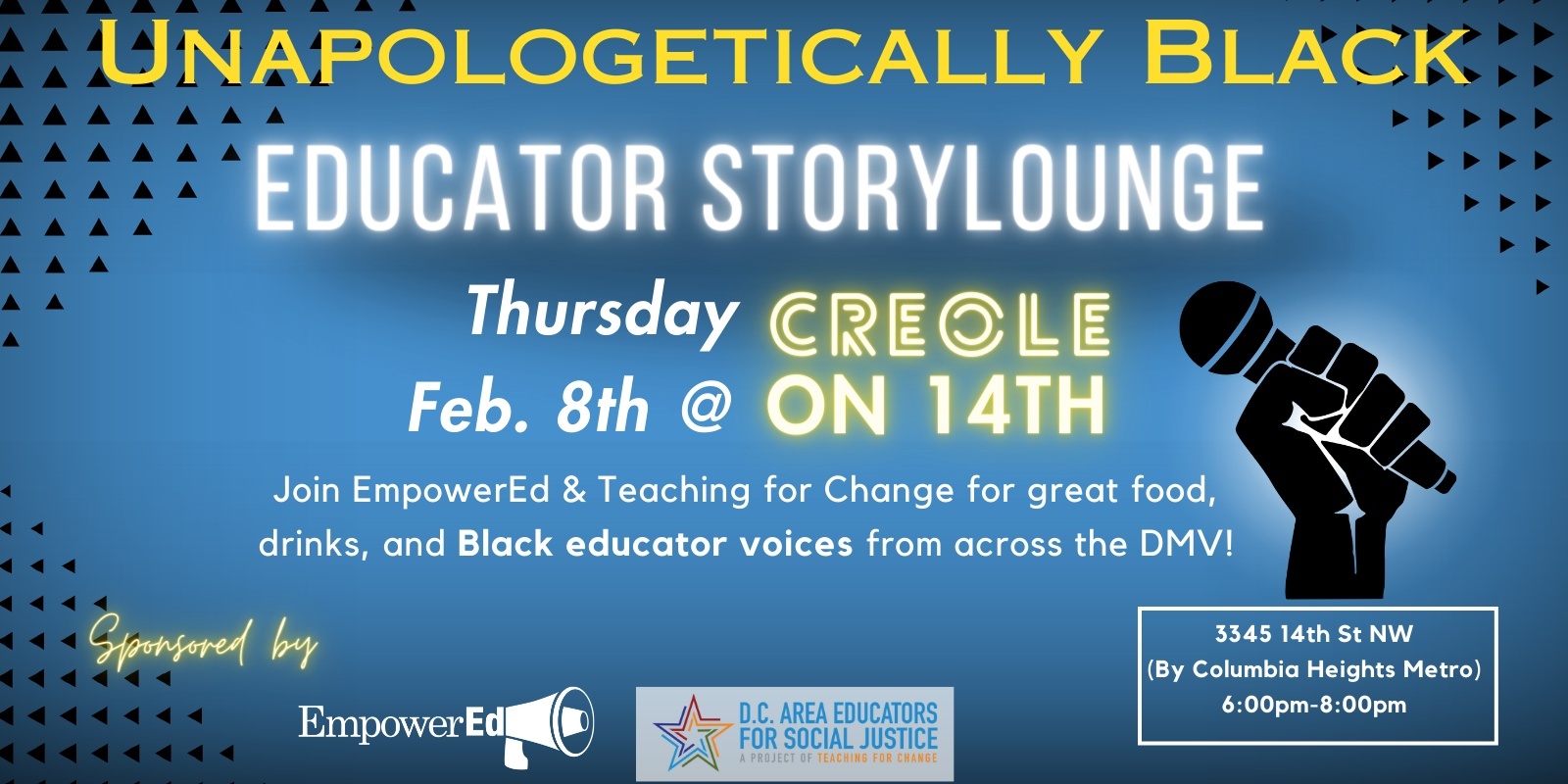 Banner image for 2024 Unapologetically Black Educator Story Lounge