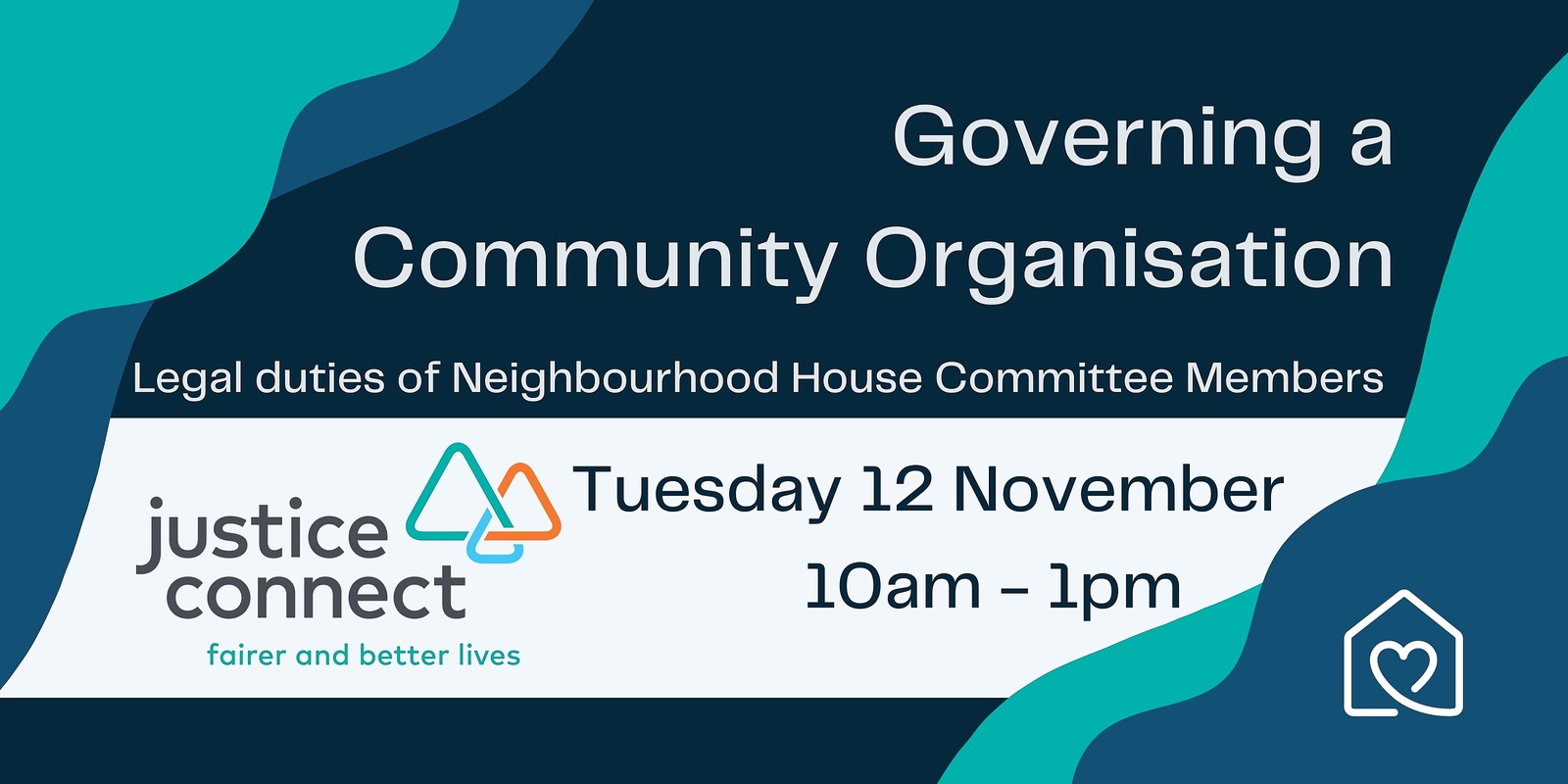 Banner image for Governing a Community Organisation with Justice Connect