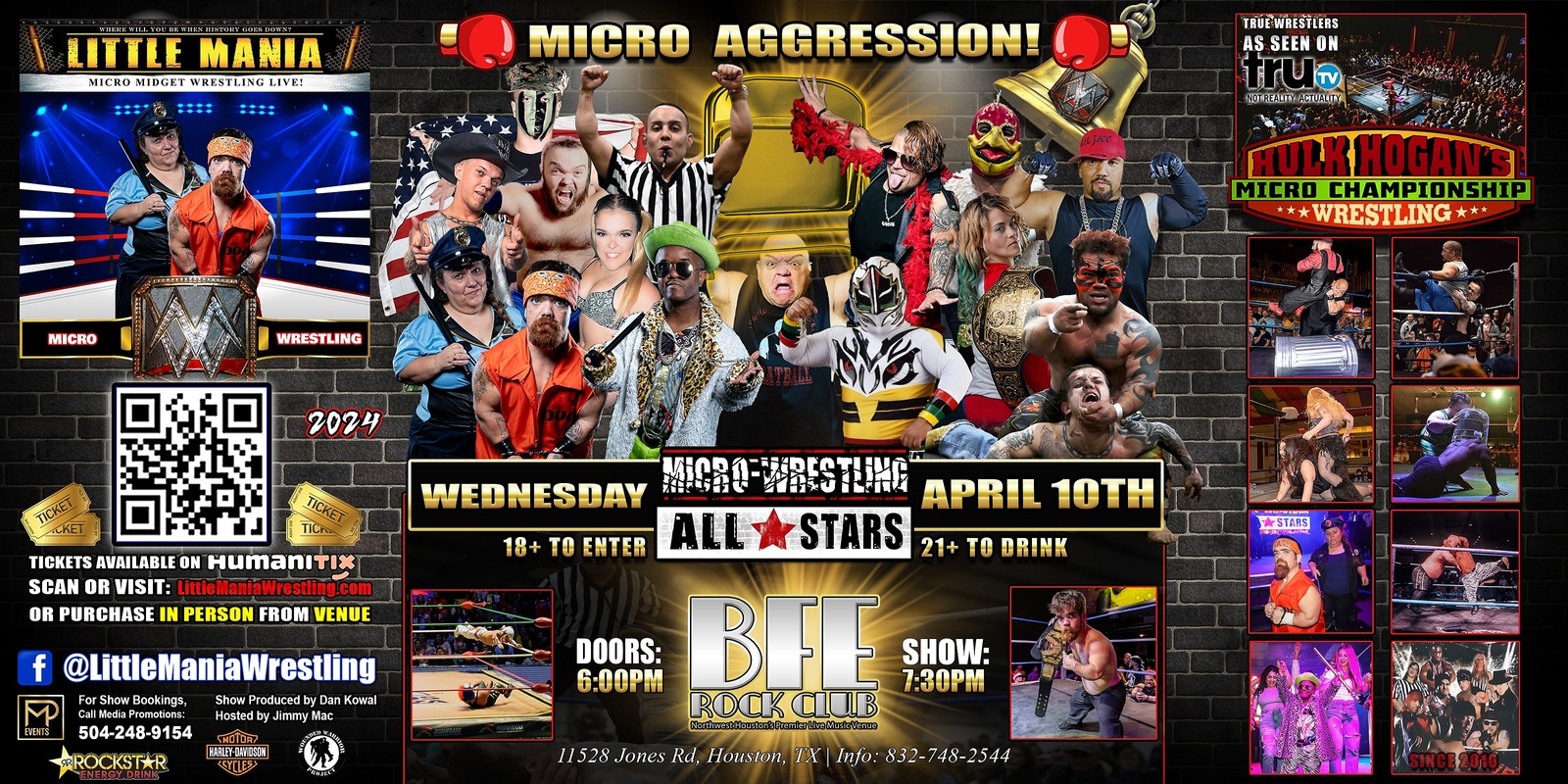 Banner image for Houston, TX -- Micro-Wrestling All * Stars: Little Mania Rips Through the Ring!
