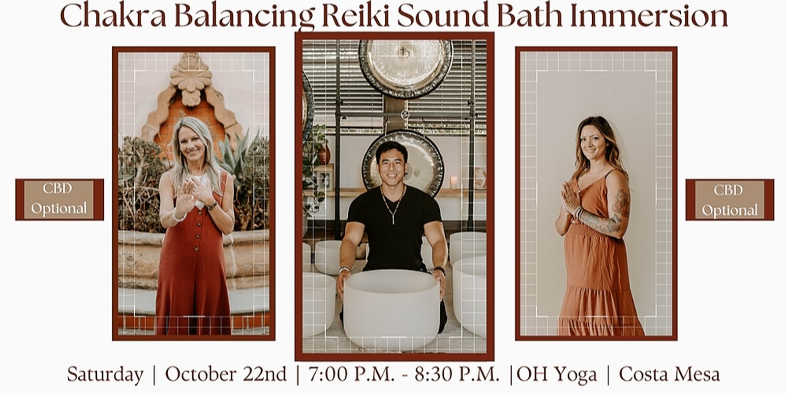 Banner image for Chakra Balancing Reiki Sound Bath Immersion (Costa Mesa)