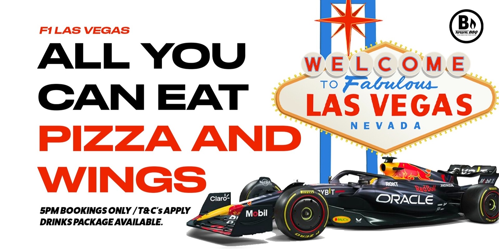 Banner image for F1 Las Vegas - All You Can Eat Pizza & Wings @ B Town BBQ