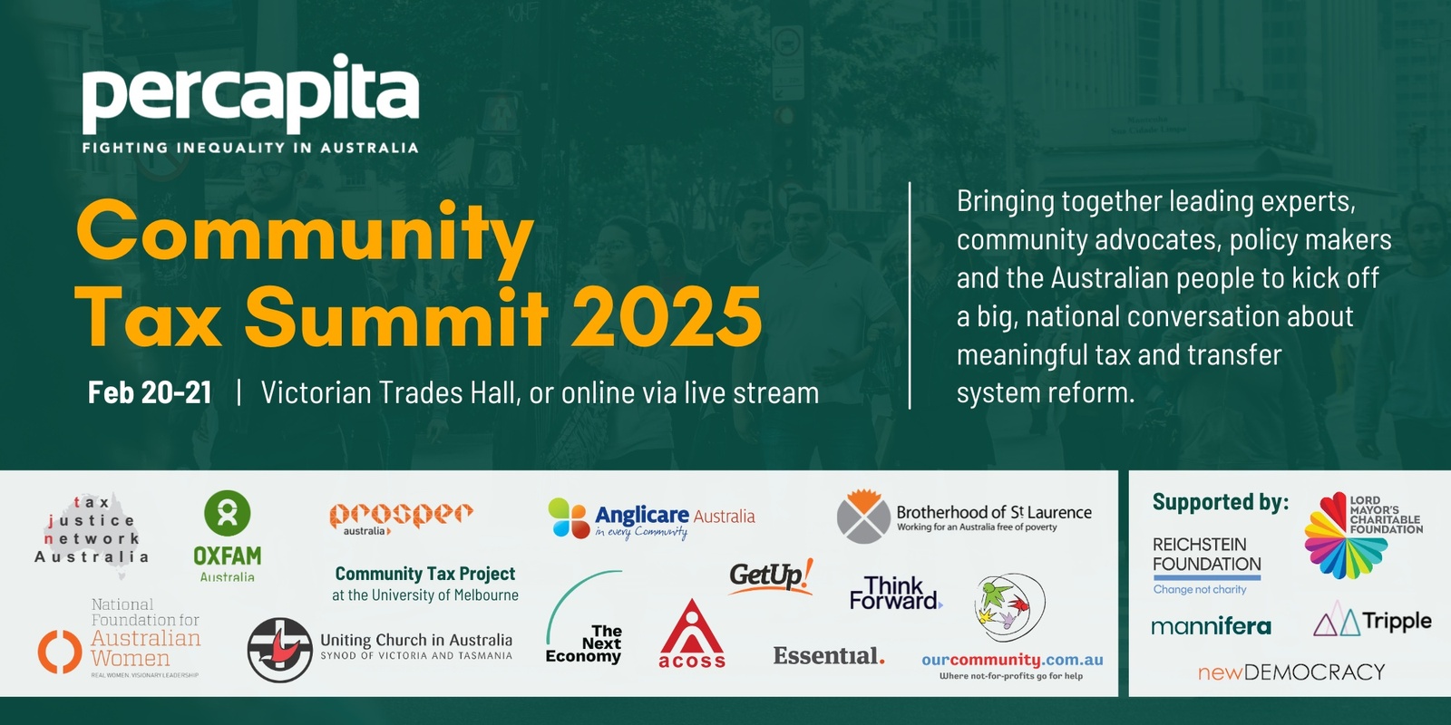 Banner image for Community Tax Summit 2025