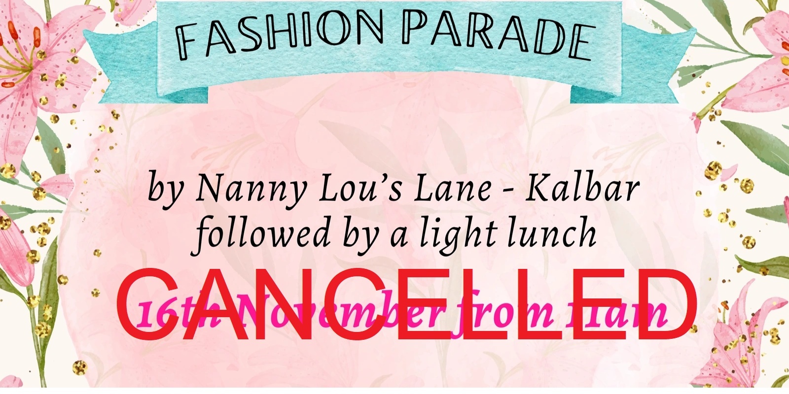 Banner image for Spring Fashion Parade and Light Lunch - Cancelled