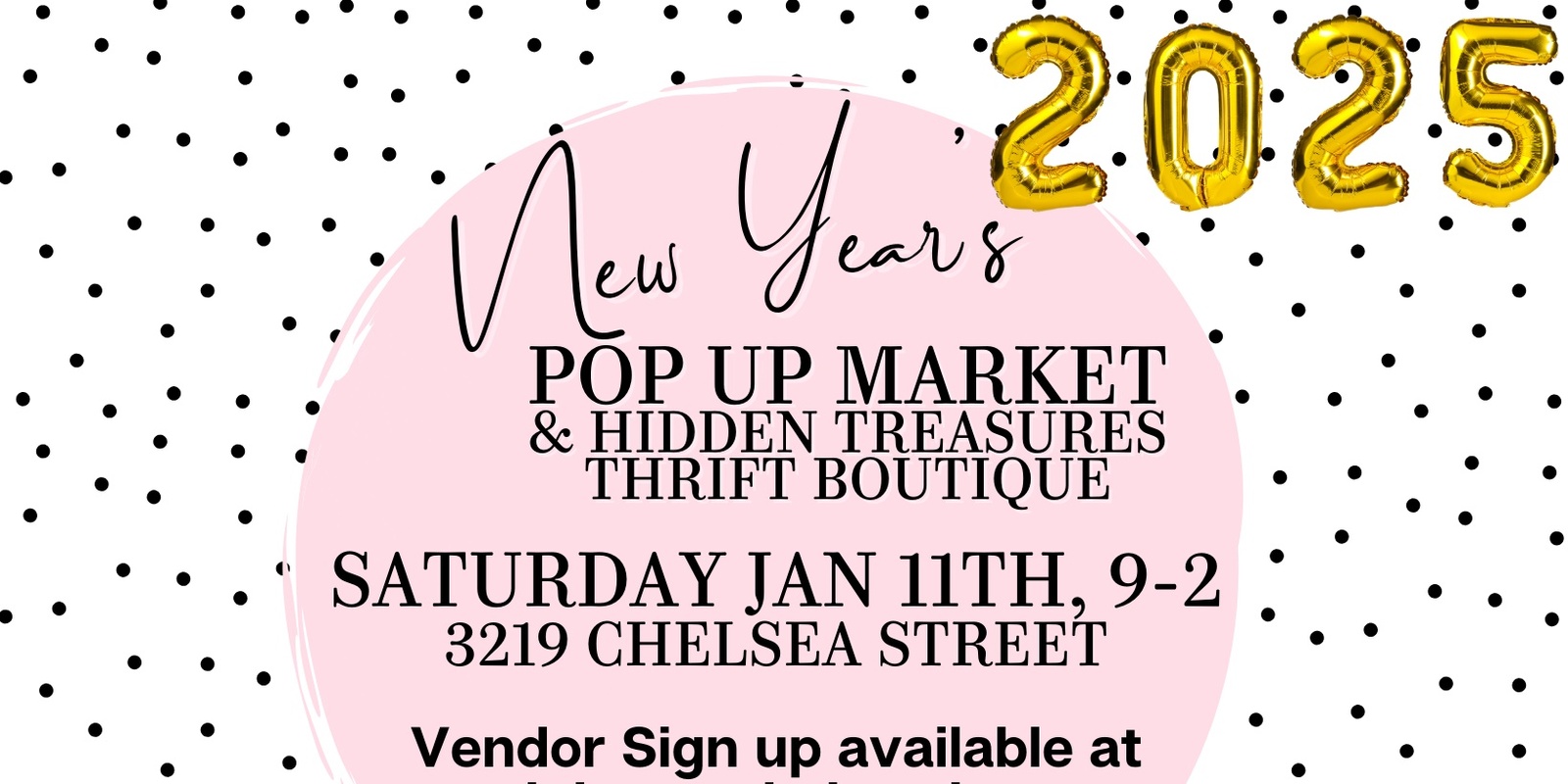 Banner image for New Years Pop Up Market Vendor Sign Up