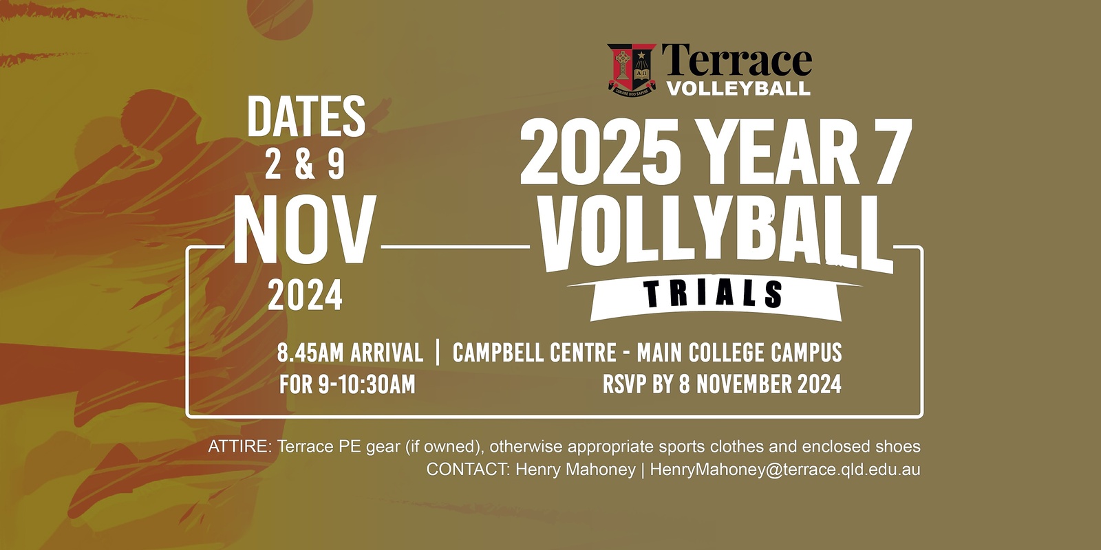 Banner image for 2025 Year 7 Volleyball Trials