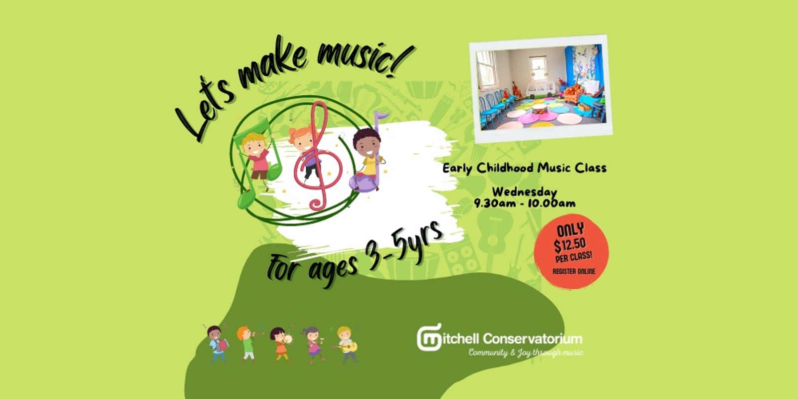 EARLY CHILDHOOD MUSIC - 3 to 5 years Wednesday