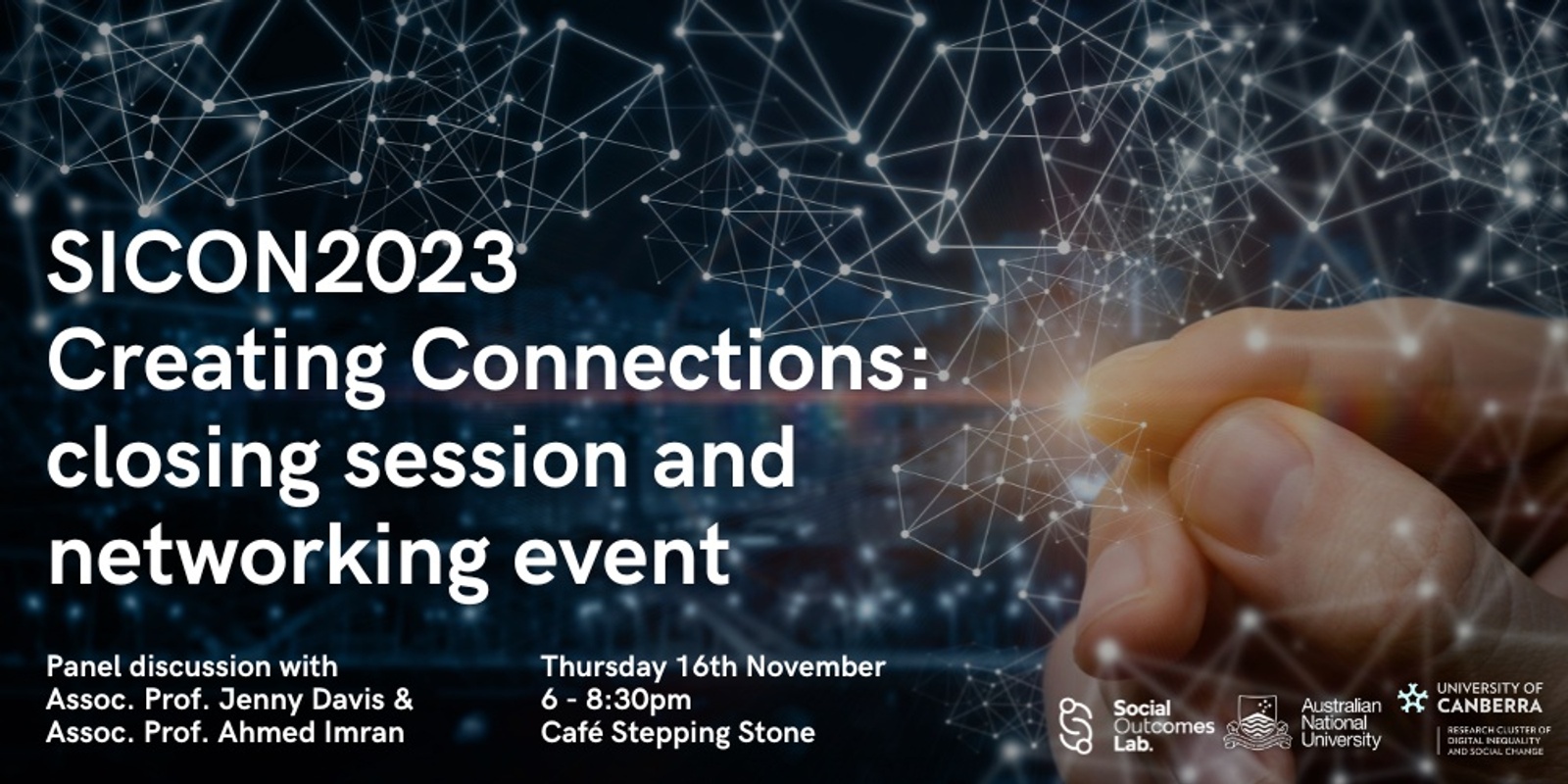 Banner image for Creating Connections: closing session and networking event (Social Innovation Conference 2023)