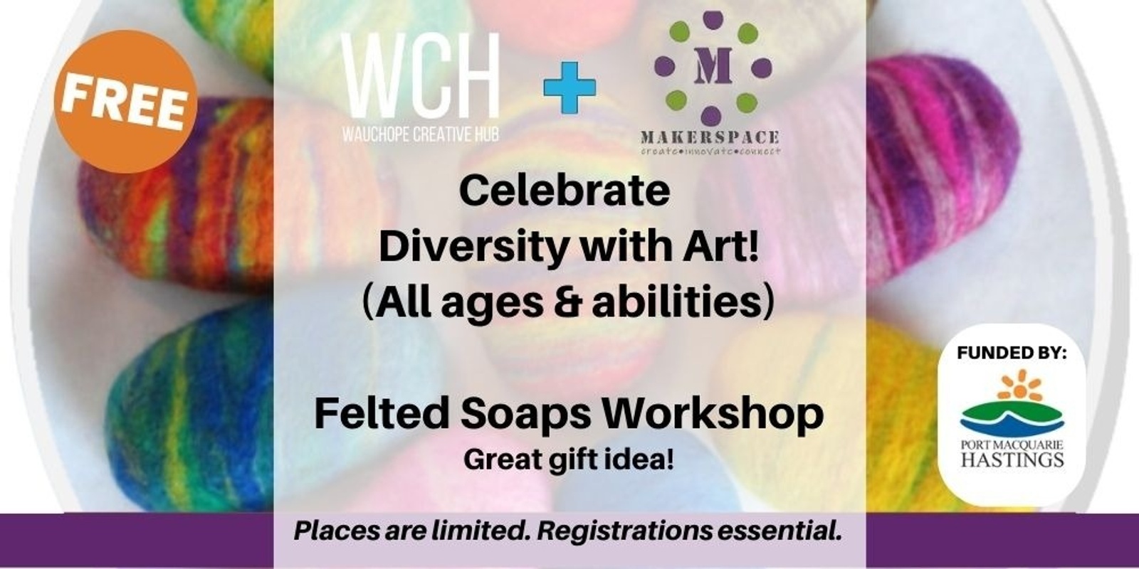 Banner image for Celebrate Diversity with Art - Felted Soaps Workshop | PORT MACQUARIE