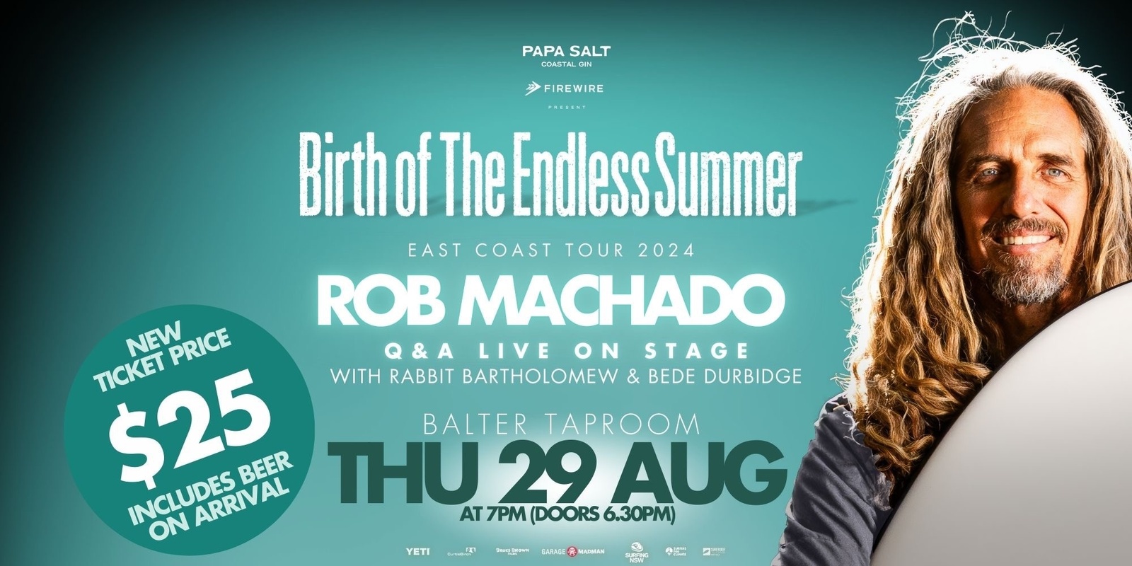 Banner image for BIRTH OF THE ENDLESS SUMMER - Gold Coast Q&A Premiere with special guest ROB MACHADO