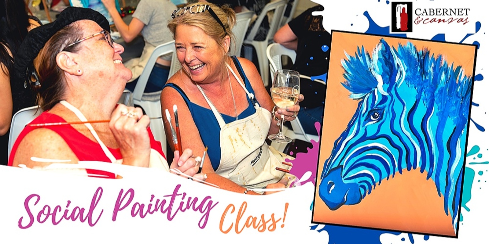 Paint & Sip Event: Zebra Crossing | Humanitix