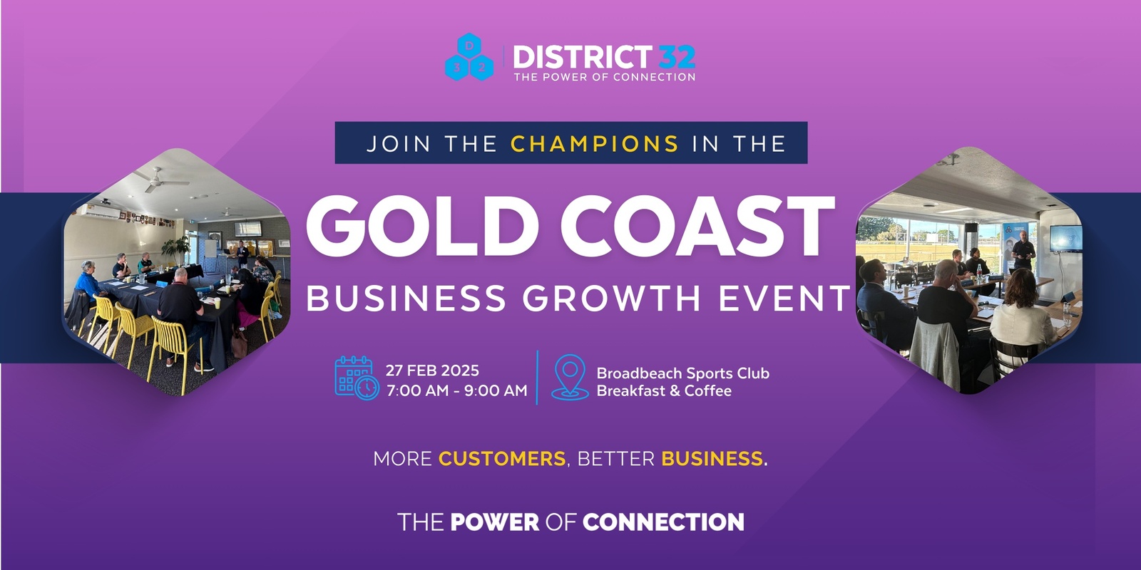 Banner image for District32 Business Networking Gold Coast – Champions- Thu 27 Feb