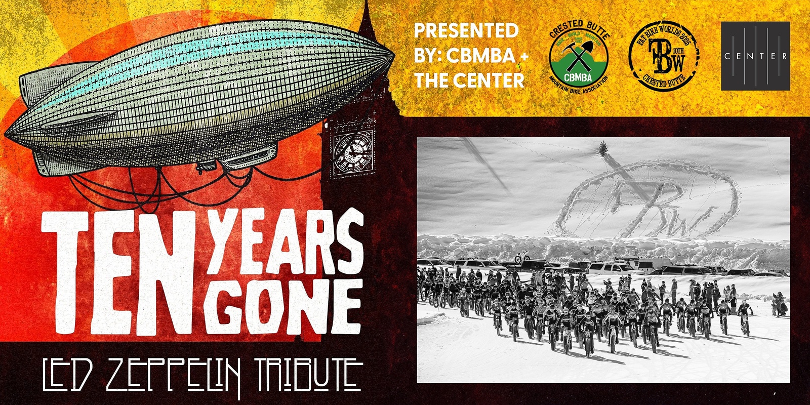 Banner image for CBMBA & The Center for the Arts Present: Ten Years Gone - Led Zeppelin Tribute