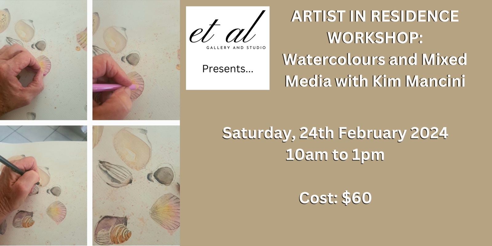 Banner image for Artist in Residence Workshop: Watercolours and Mixed Media with Kim Mancini