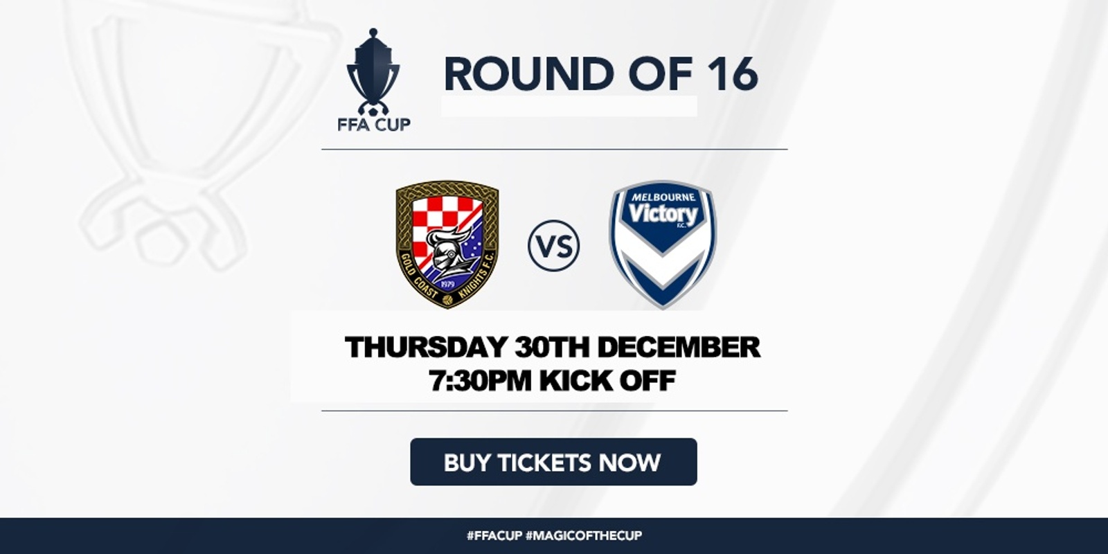 Banner image for FFA Cup Round of 16- Gold Coast Knights vs Melbourne Victory