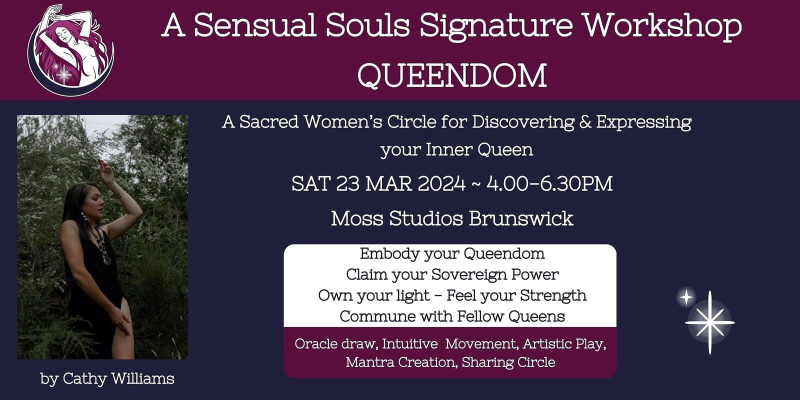 Banner image for QUEENDOM ~ A Sacred Women's Circle & Embodied Journey by Sensual Souls