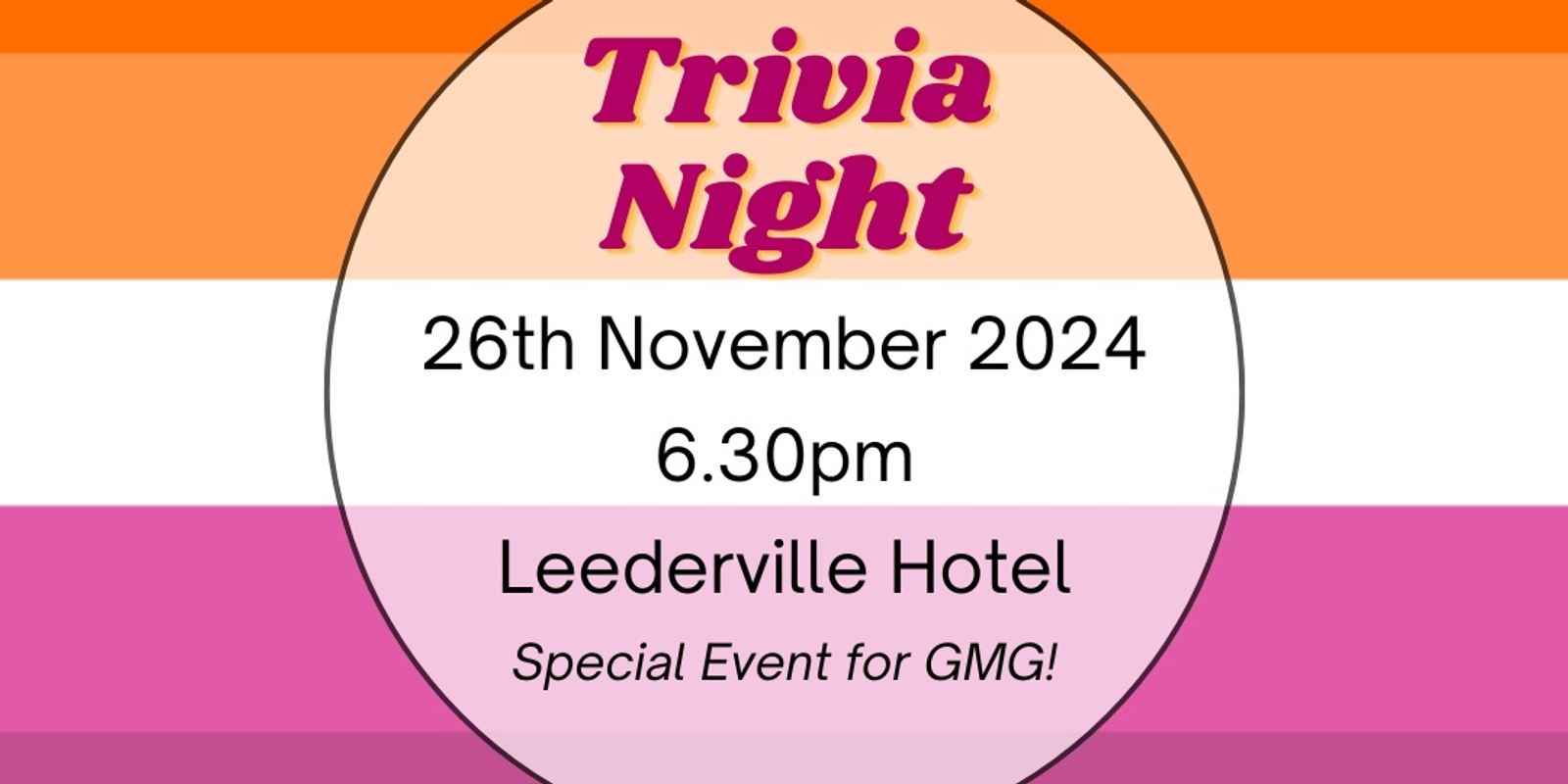 Banner image for PERTH GMG Sapphic Quiz Night