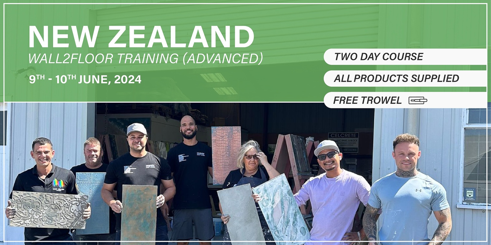 Banner image for New Zealand Wall2Floor Training (9th - 10th June 2024) (Advanced Course)