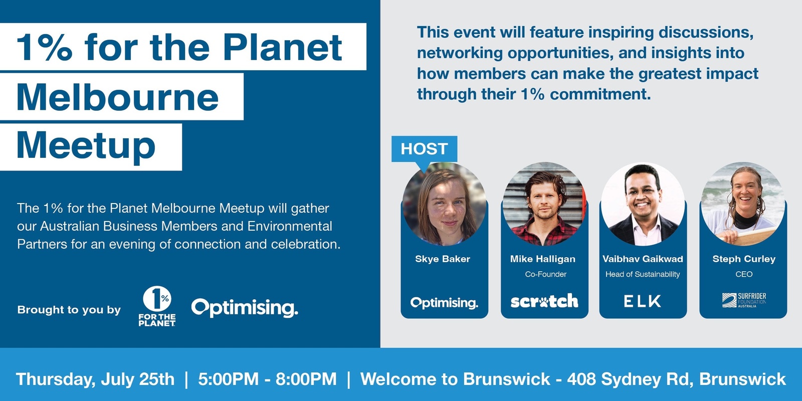 Banner image for 1% for the Planet Melbourne Meetup