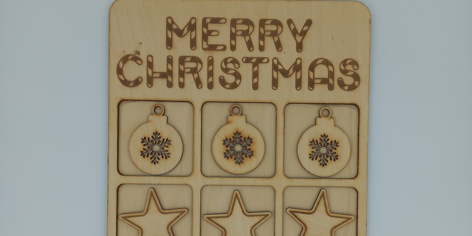 Banner image for Laser Cut Christmas Tic Tac Toe 