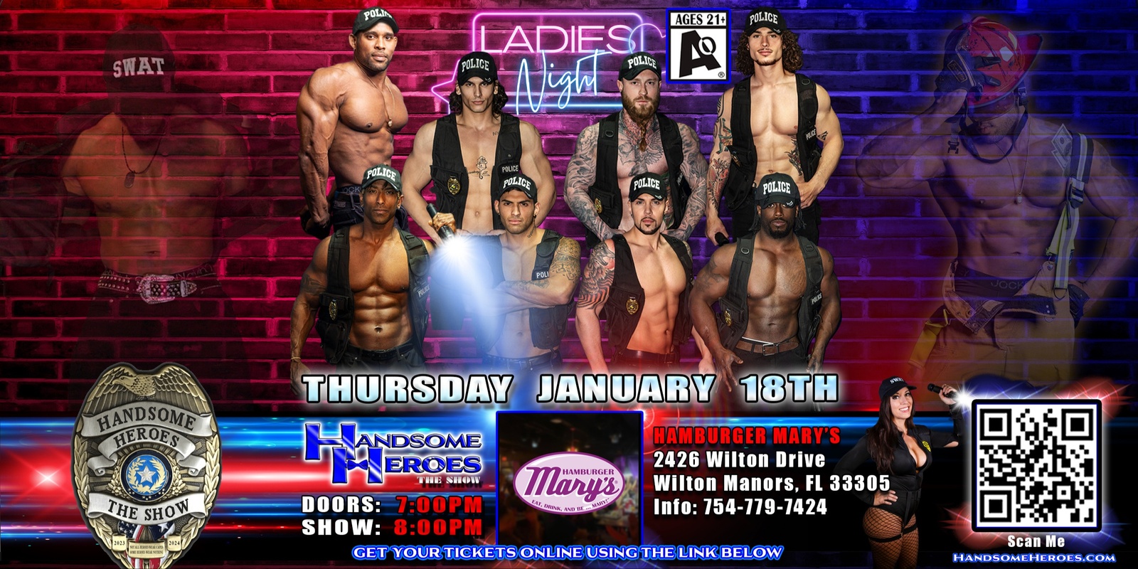 Banner image for Wilton Manors, FL - Handsome Heroes: The Show "Not All Heroes Wear Capes, Some Heroes Wear Nothing!"