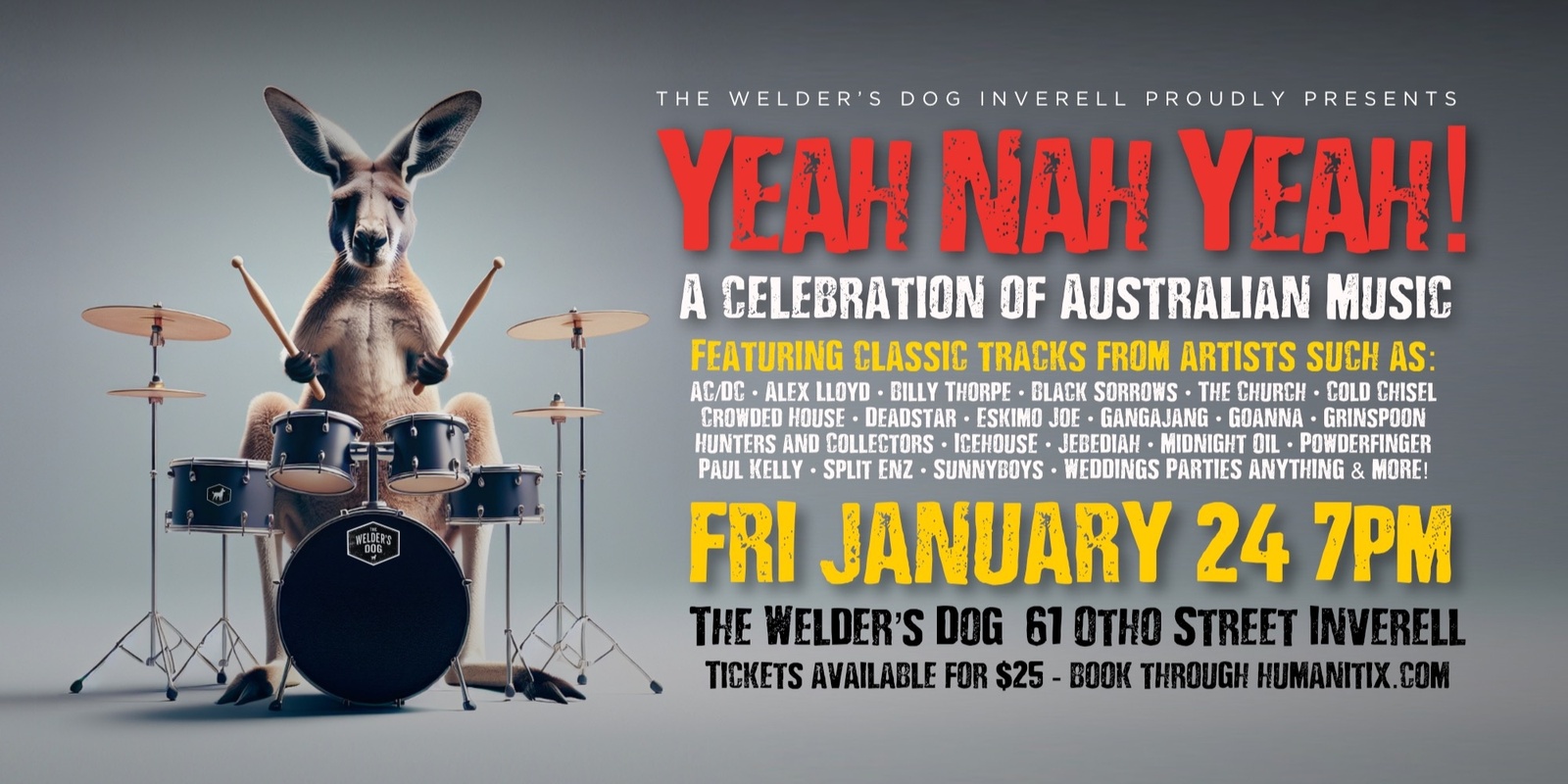 Banner image for Yeah Nah Yeah! A Celebration of Australian Music