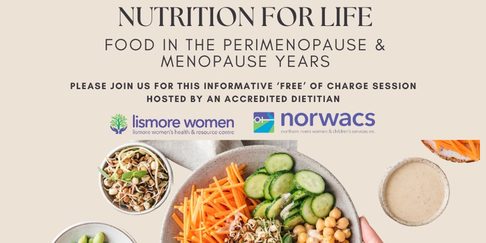 Banner image for Nutrition for Life - Food in the Perimenopause and Menopause Years