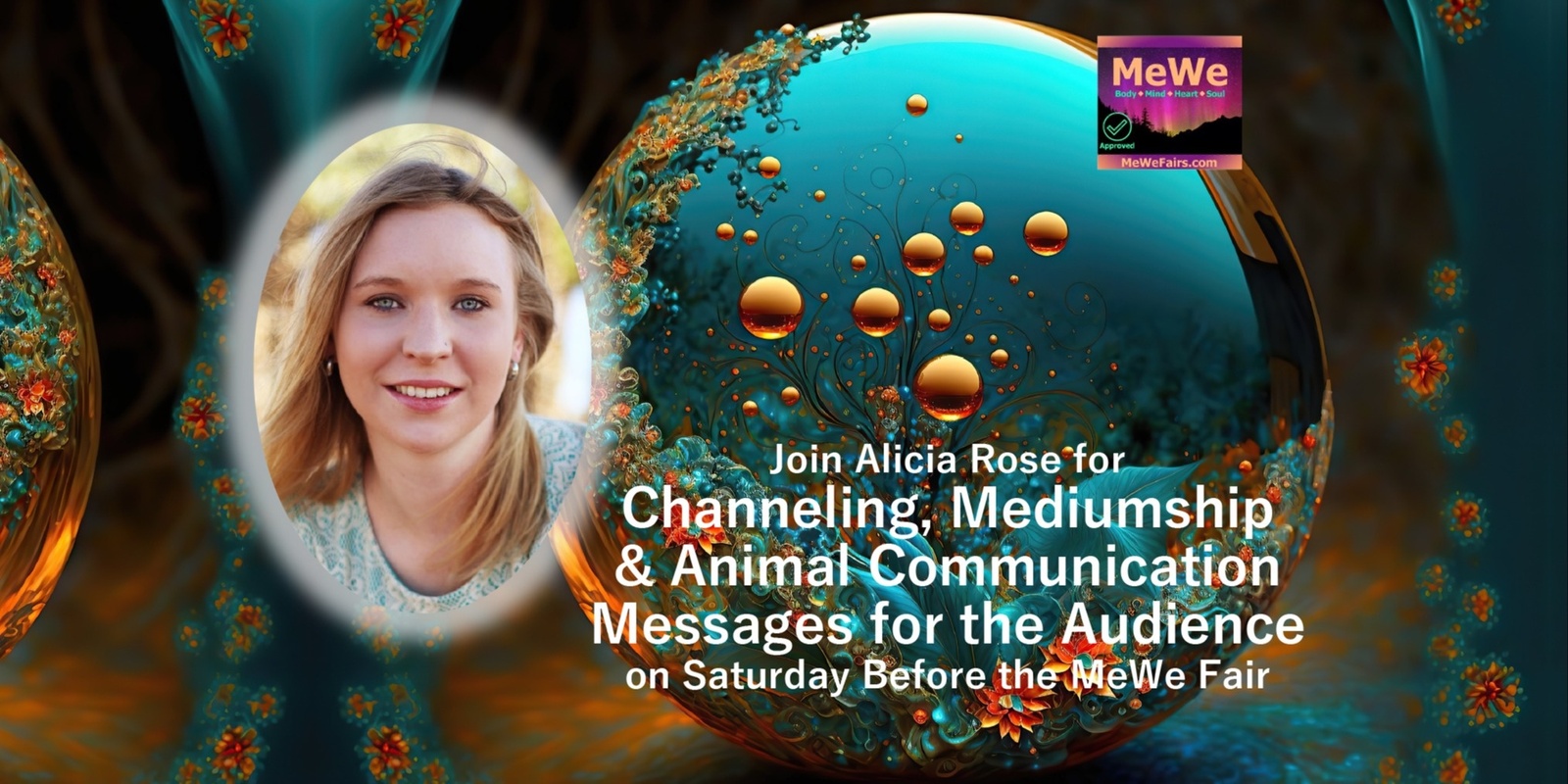 Banner image for Channeling, Mediumship & Animal Communication Messages for the Audience with Alicia Rose in Portland