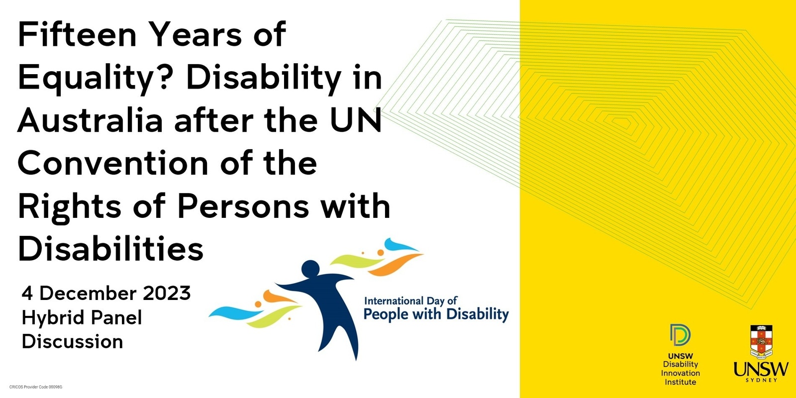 Banner image for Fifteen Years of Equality? Disability in Australia after the UN Convention of the Rights of Persons with Disabilities