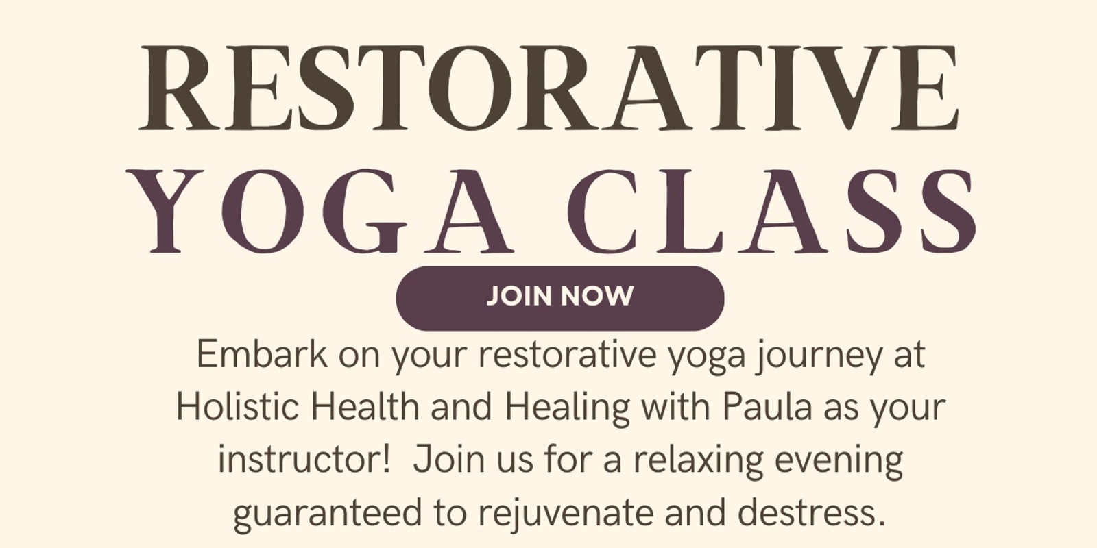 Banner image for Sunday Restorative Yoga Class