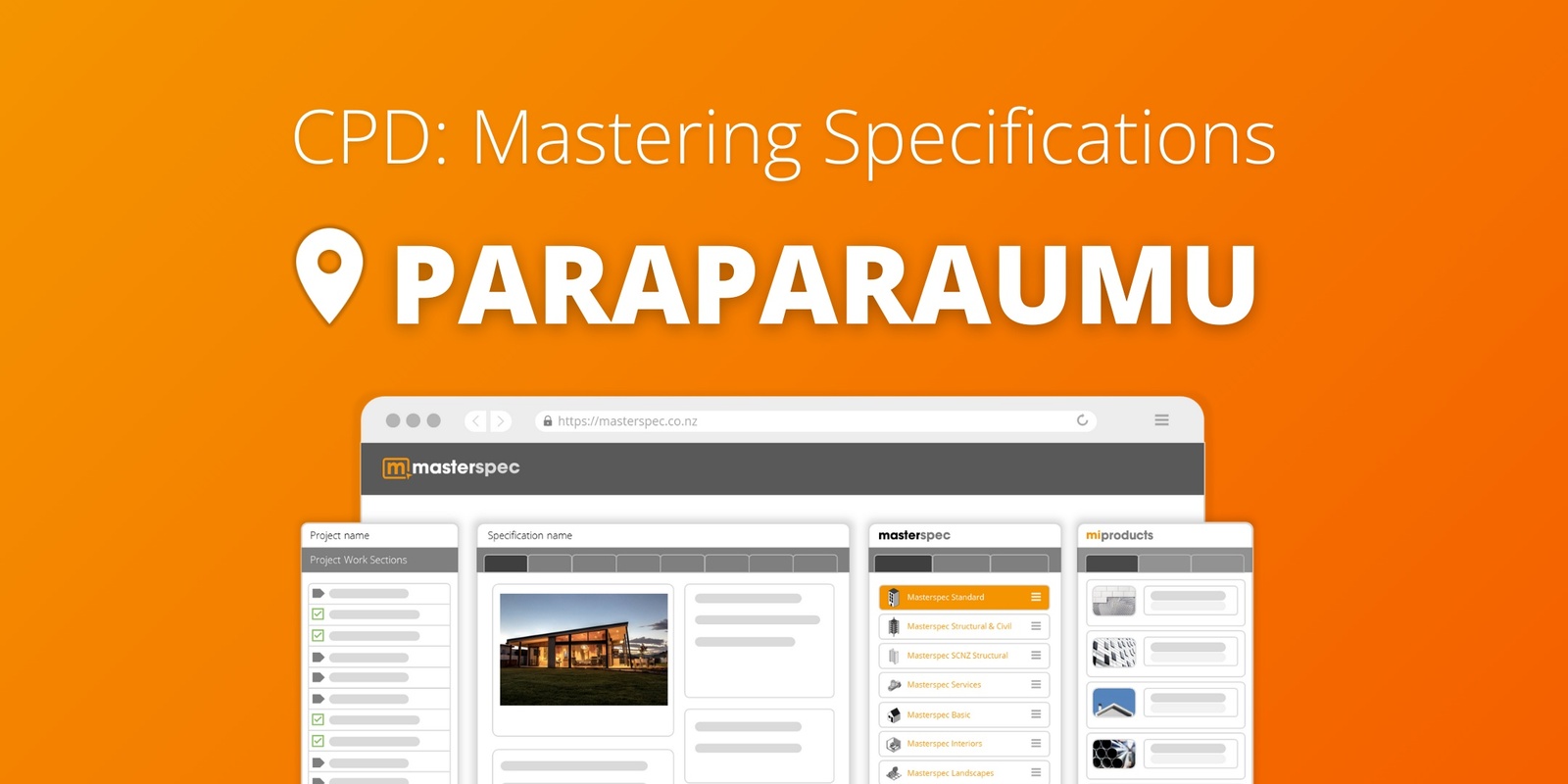 Banner image for CPD: Mastering Masterspec Specifications PARAPARAUMU | ⭐ 20 CPD Points